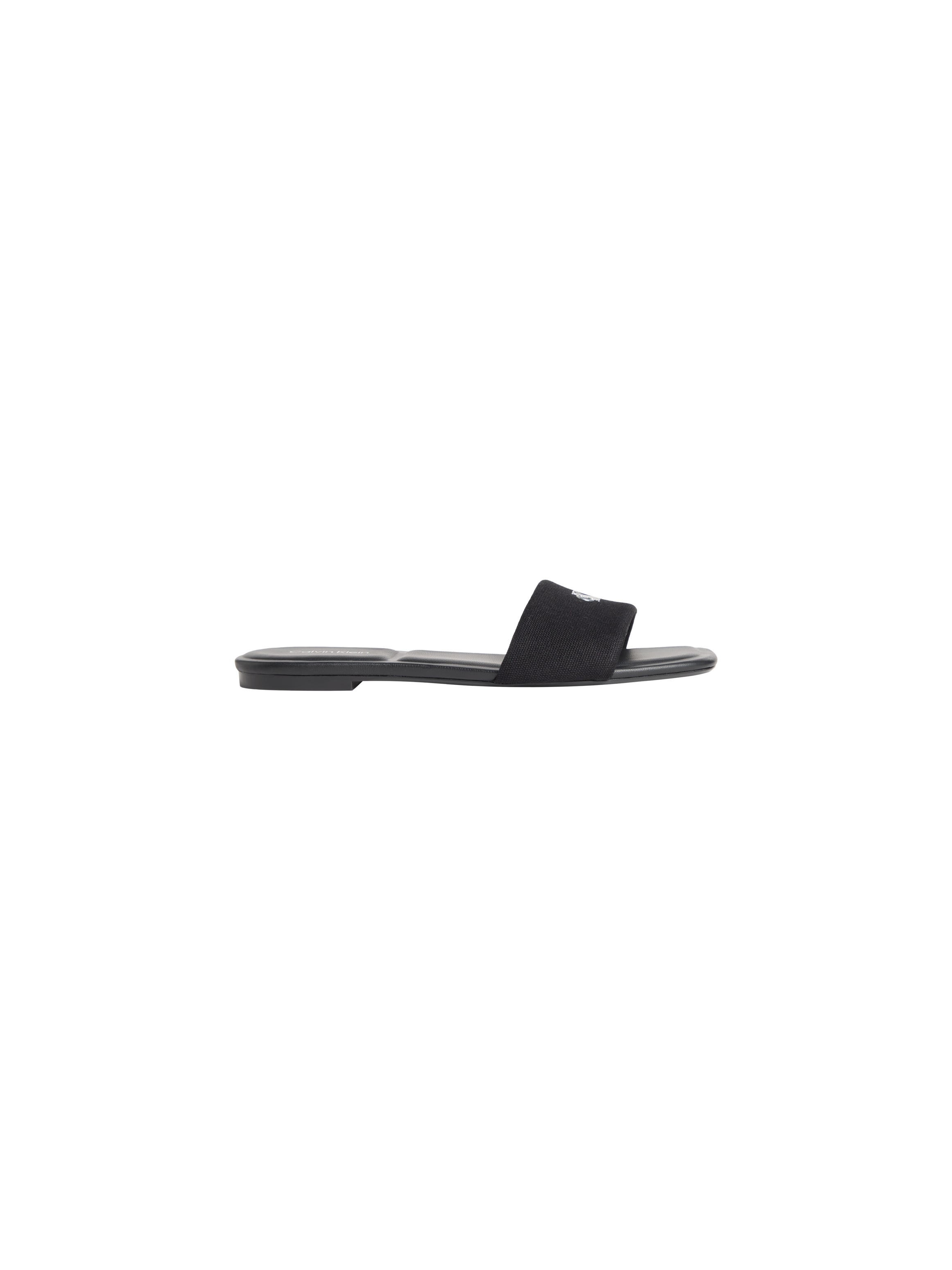 Calvin Klein Square Flat Sandal Canvas HW Black 42 3