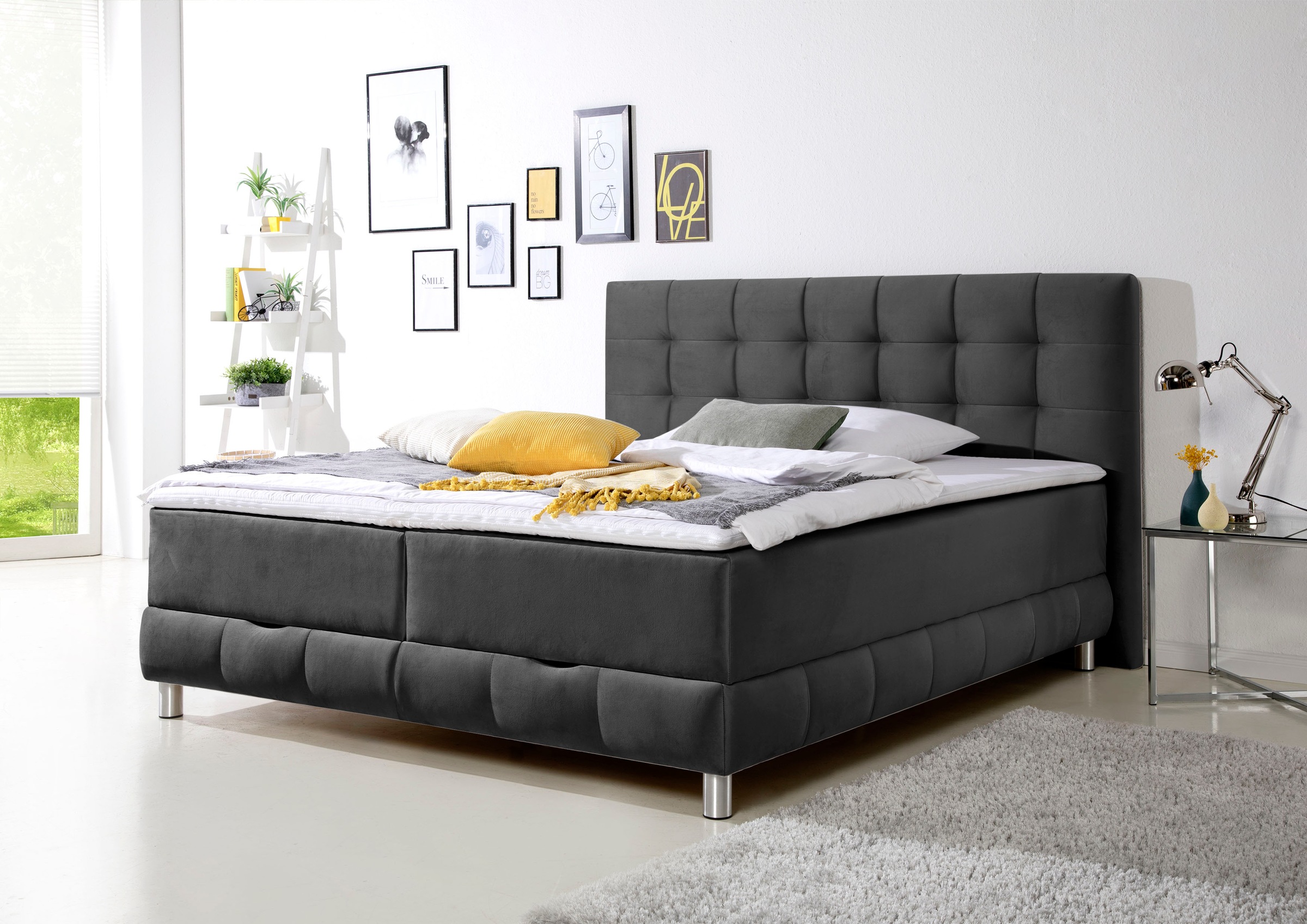 INOSIGN Boxbett »Vaasa«, inkl. Bettkasten & Topper, XXL-Ausführung, Überlänge 220 cm