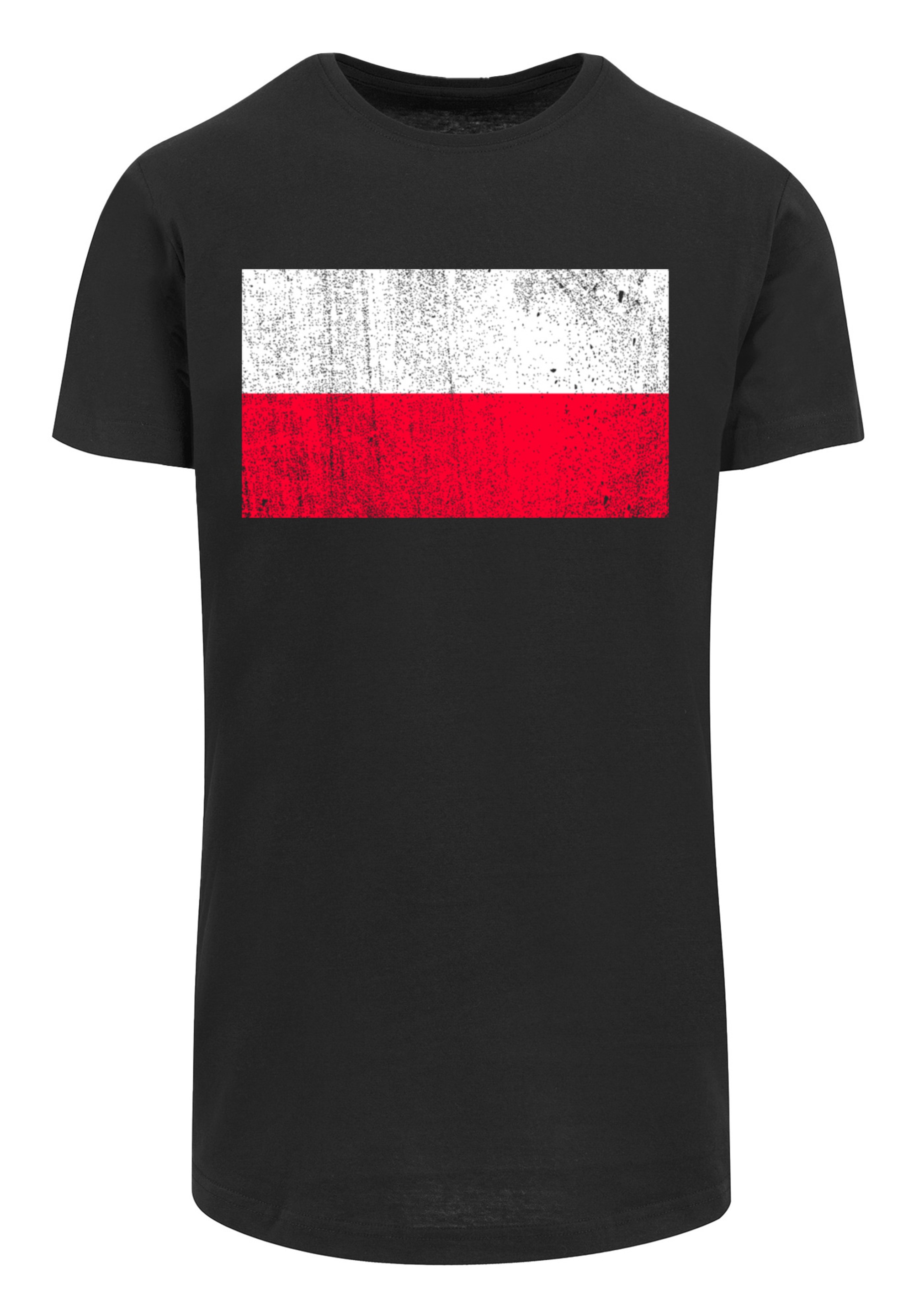 F4NT4STIC T-Shirt »Poland Polen Flagge distressed«, Print