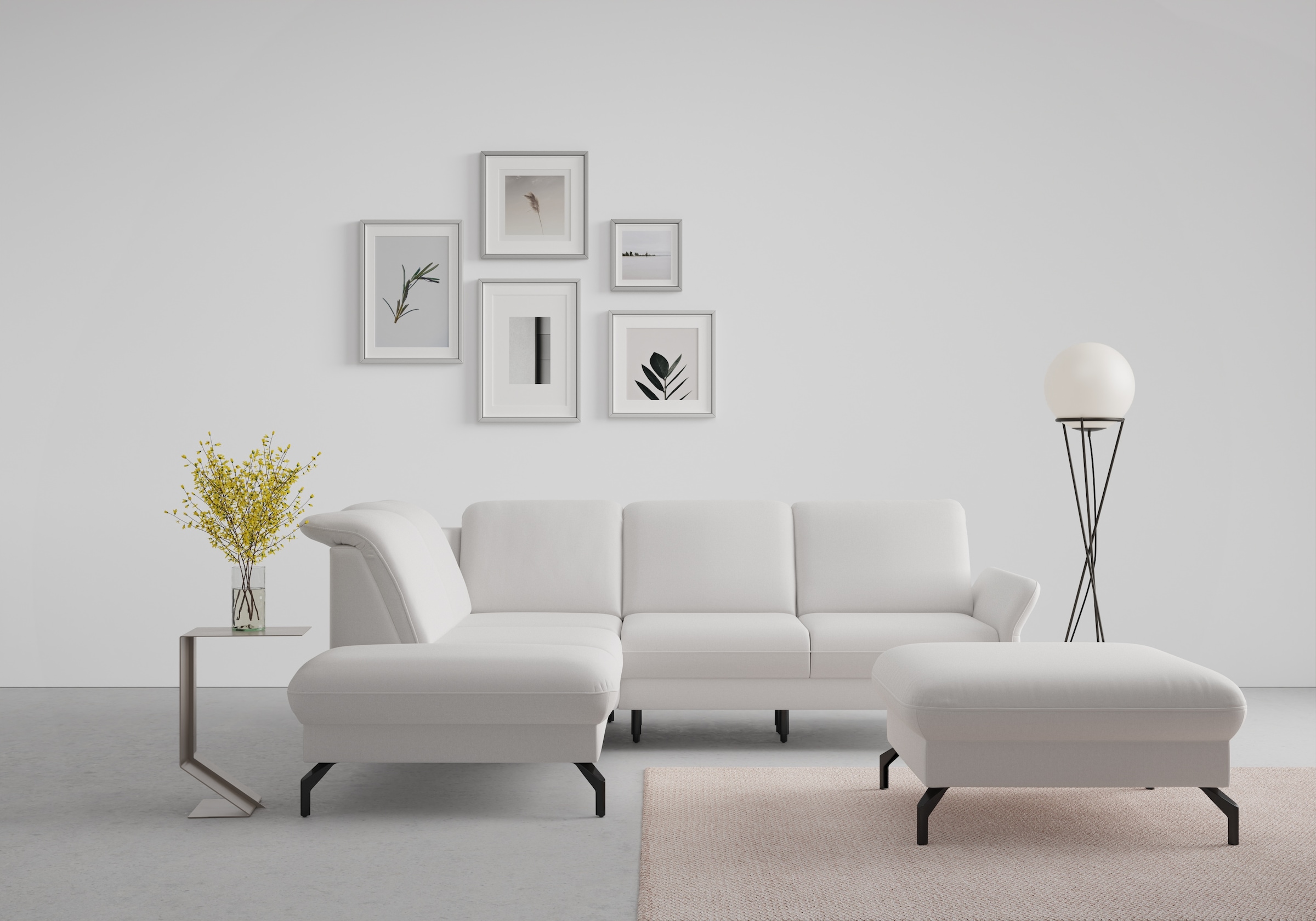 sit&more Ecksofa "Fashion L-Form" wahlweise mit Kopfteilverstellung und Vorziehsitz, motorisch