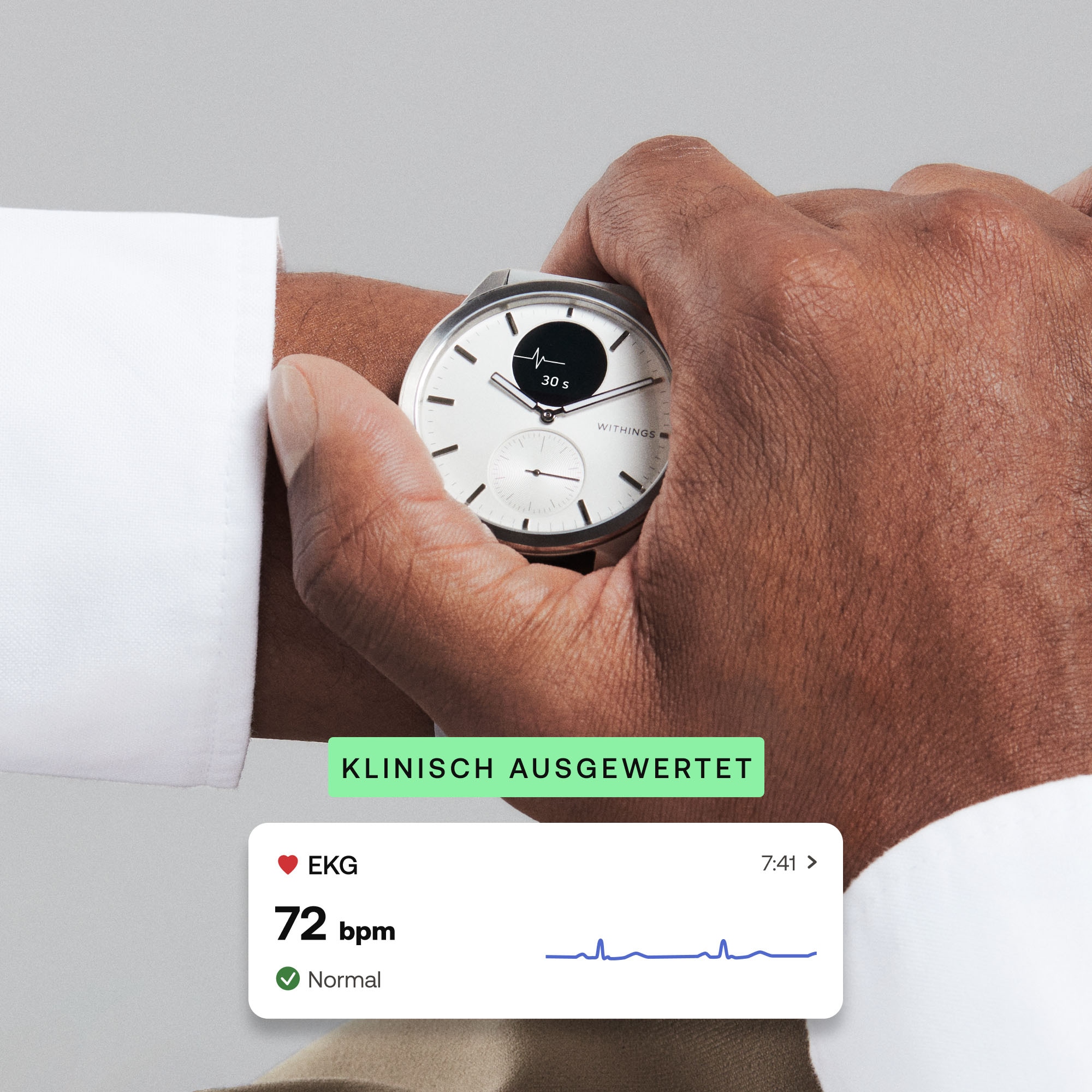 Withings Smartwatch »ScanWatch 2 42mm«, HealthSense OS,)