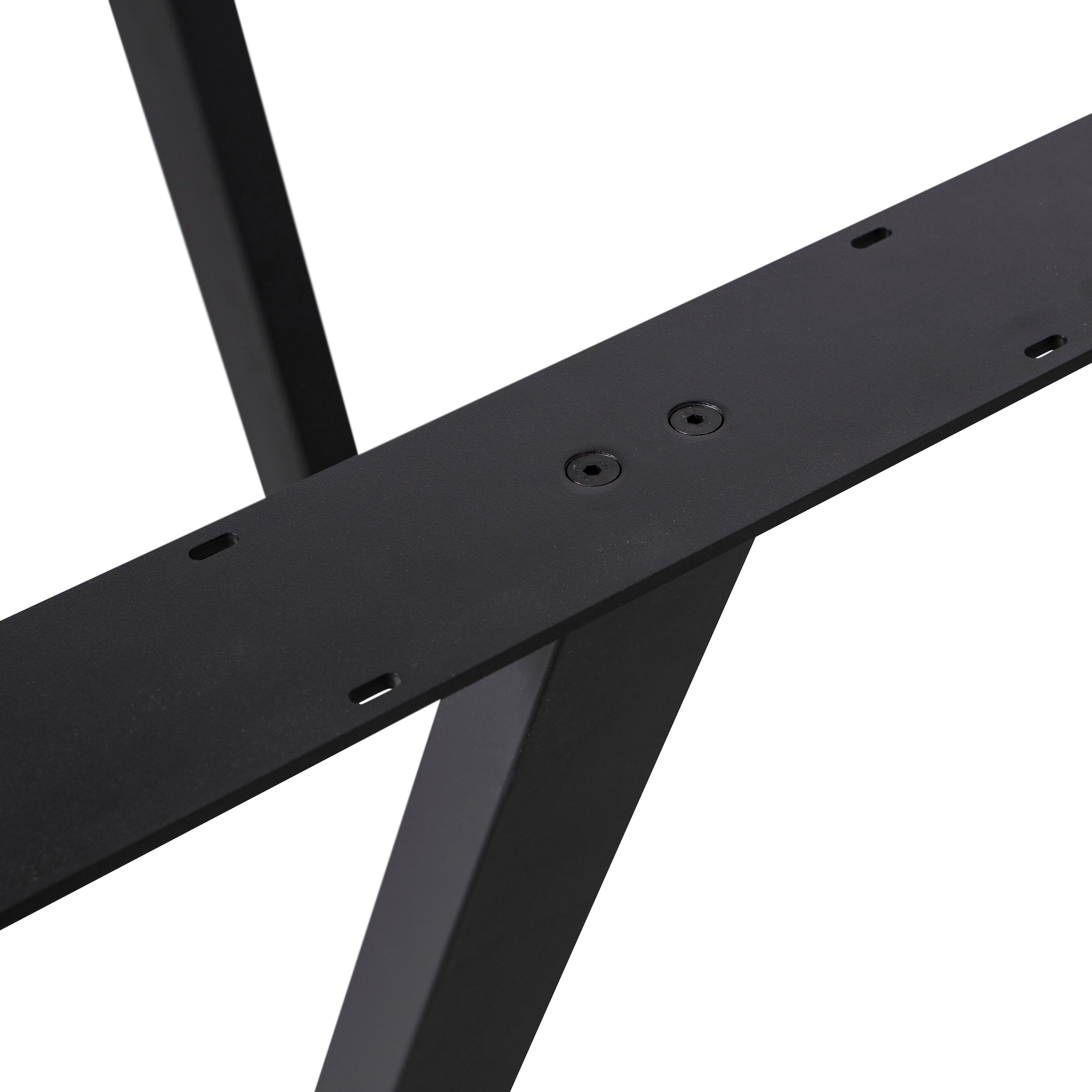 WOOOD Tischbein »Tablo Drenthe Metall mit Pulverbeschichtung B 147 x T 71 x H 73 cm« Tragkraft 150 kg, royales Kreuzgestell, einfach zu montieren