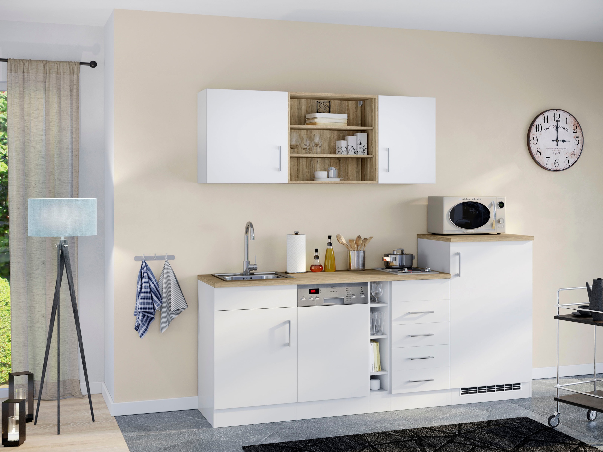 KOCHSTATION Küche "KS-Mali" Breite 210 cm, mit E-Geräten günstig online kaufen