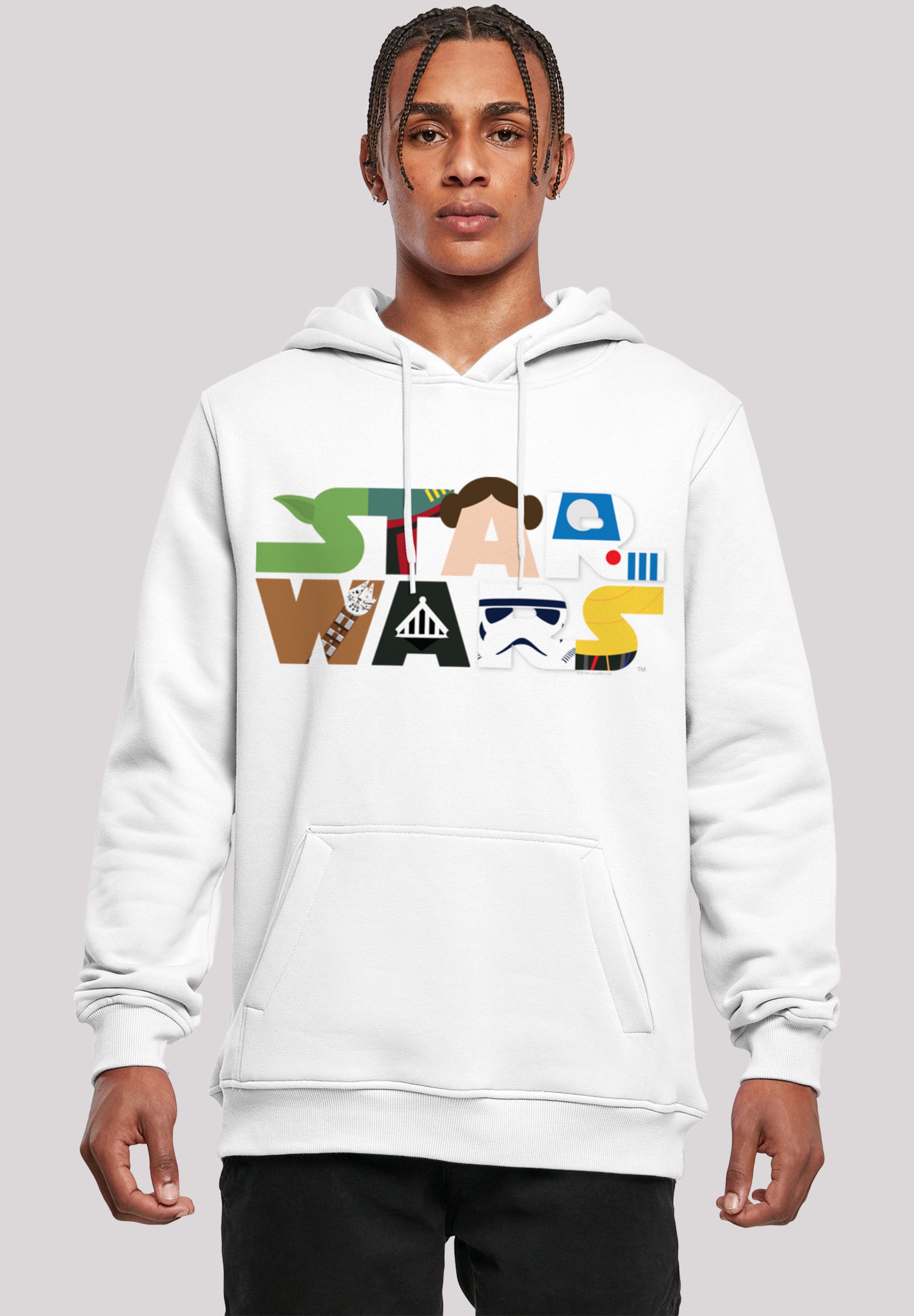 F4NT4STIC Rundhalspullover »F4NT4STIC Herren Star Wars Character Logo with Heavy Hoody«