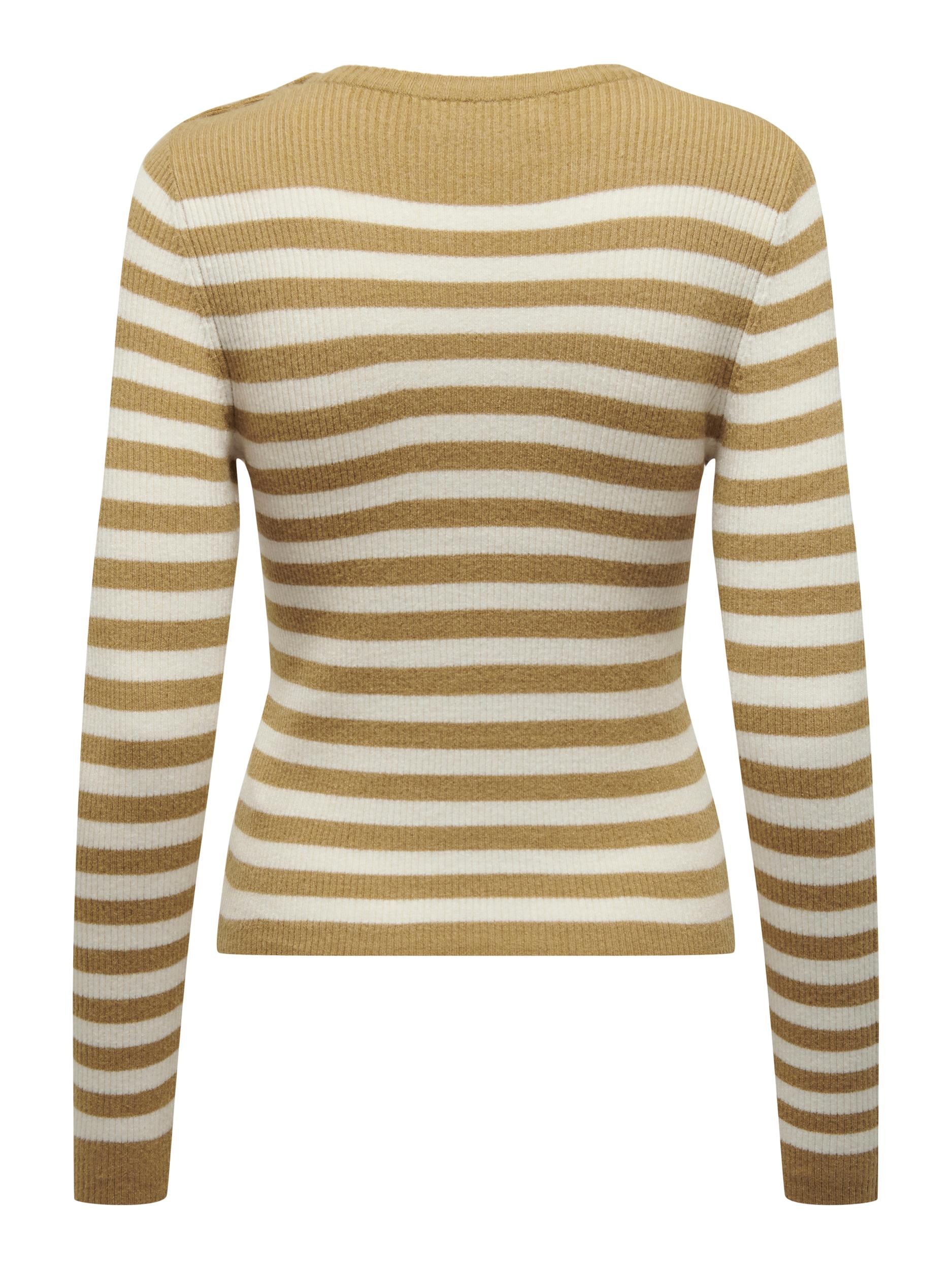 ONLY Rundhalspullover "ONLIBI LS STRIPE BUTTON O-NECK CC KNT" günstig online kaufen