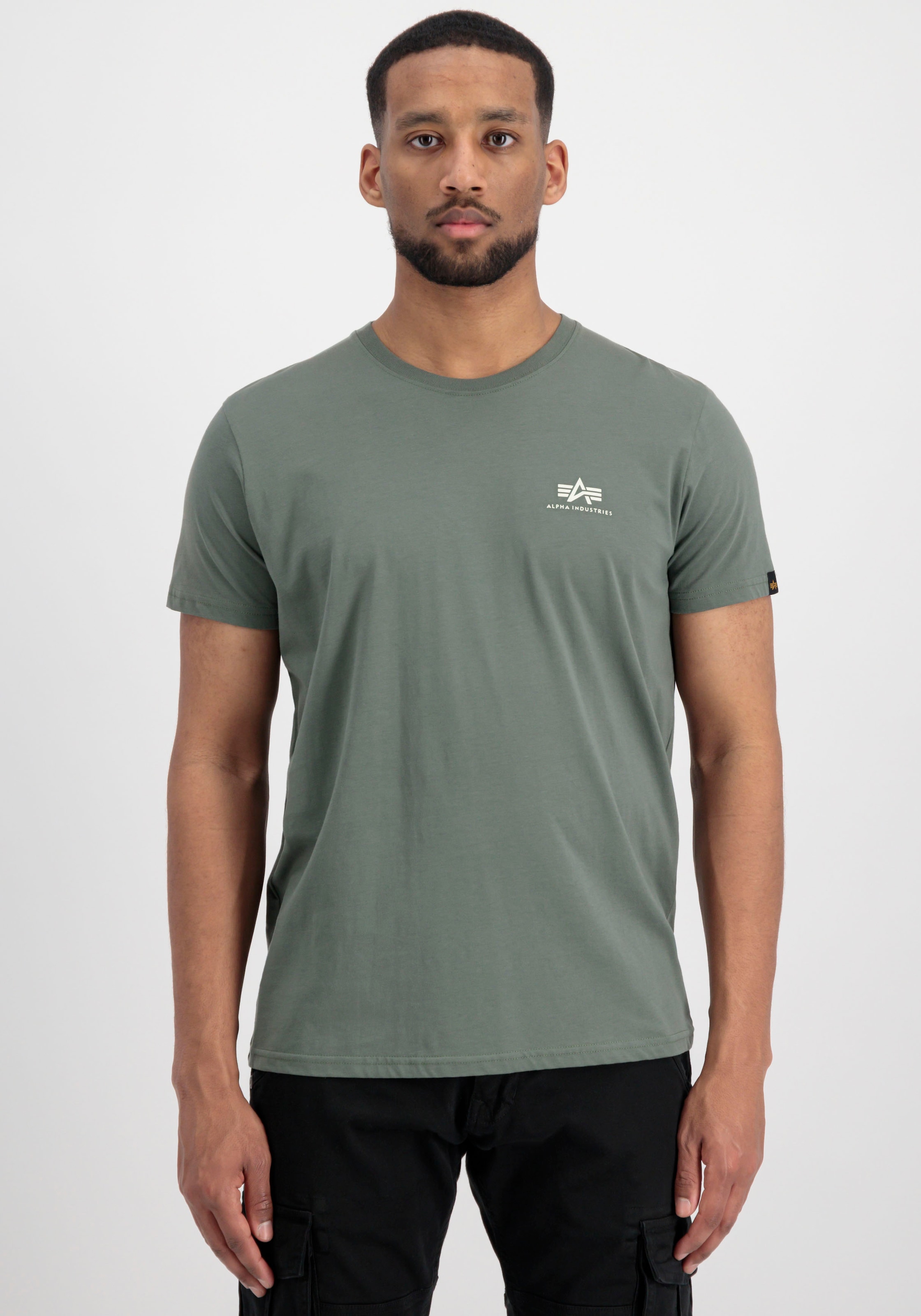 Alpha Industries Rundhalsshirt "BASIC T SMALL LOGO" Baumwolle, regular fit günstig online kaufen