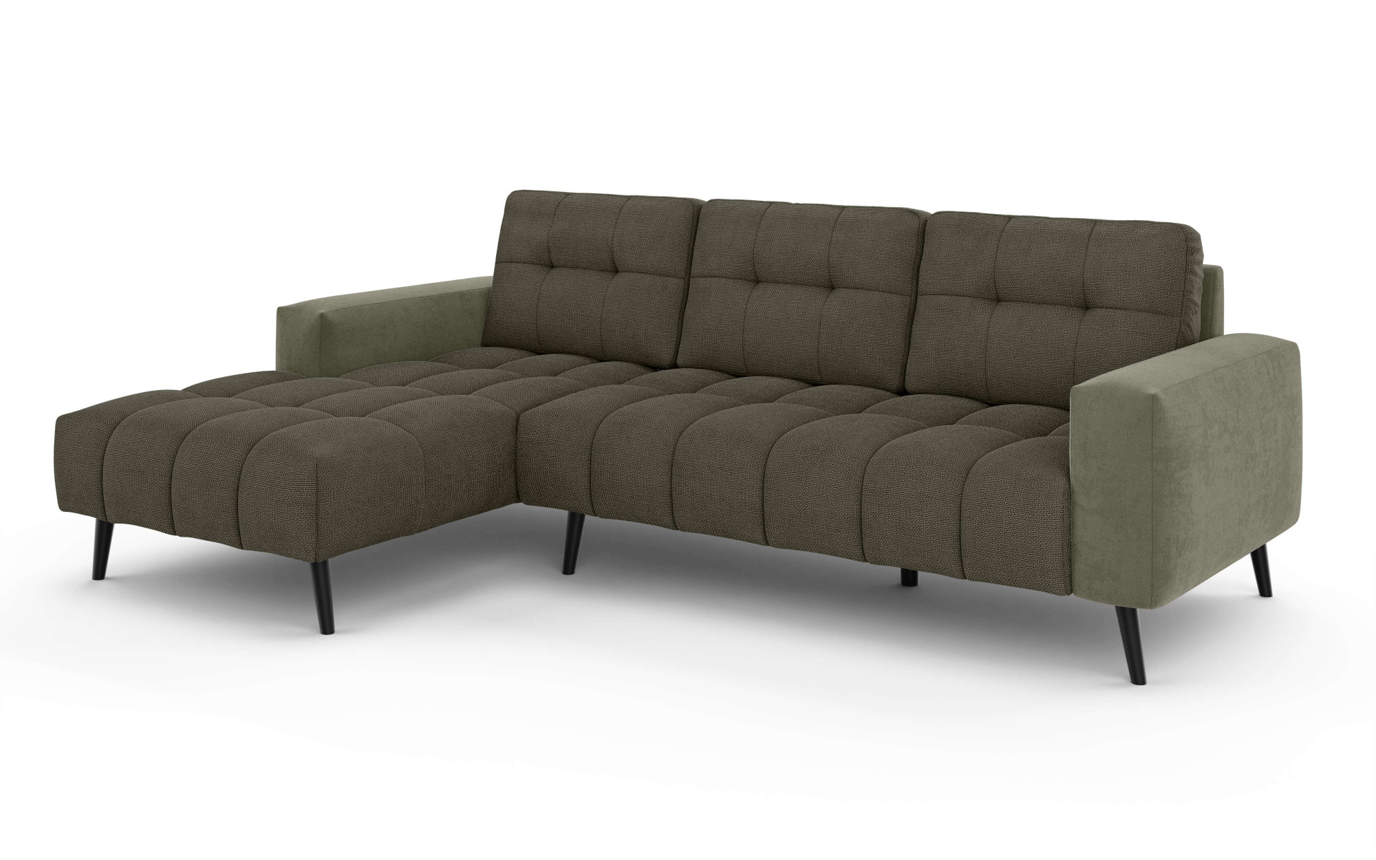 INOSIGN Ecksofa »SERINE mit Recamiere rechts/links bestellbar, Maße B/H/T 253/91/161 cm« L-Form mit Wellenunterfederung, 3 Rückenkissen, ohne Bettfunktion