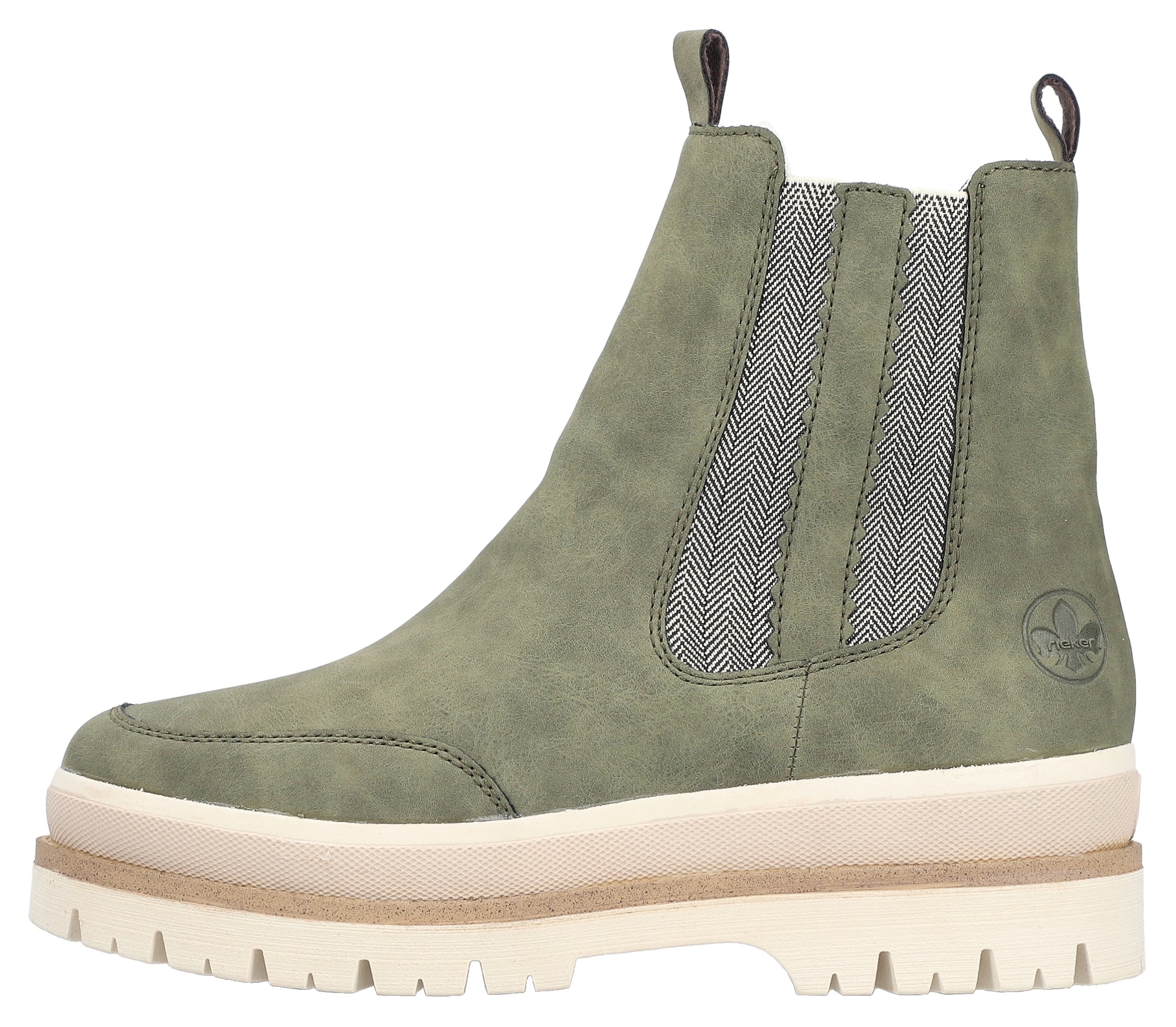 Rieker Chelseaboots, Plateauboots, Winterboots mit Anziehlaschen, Warmfutter
