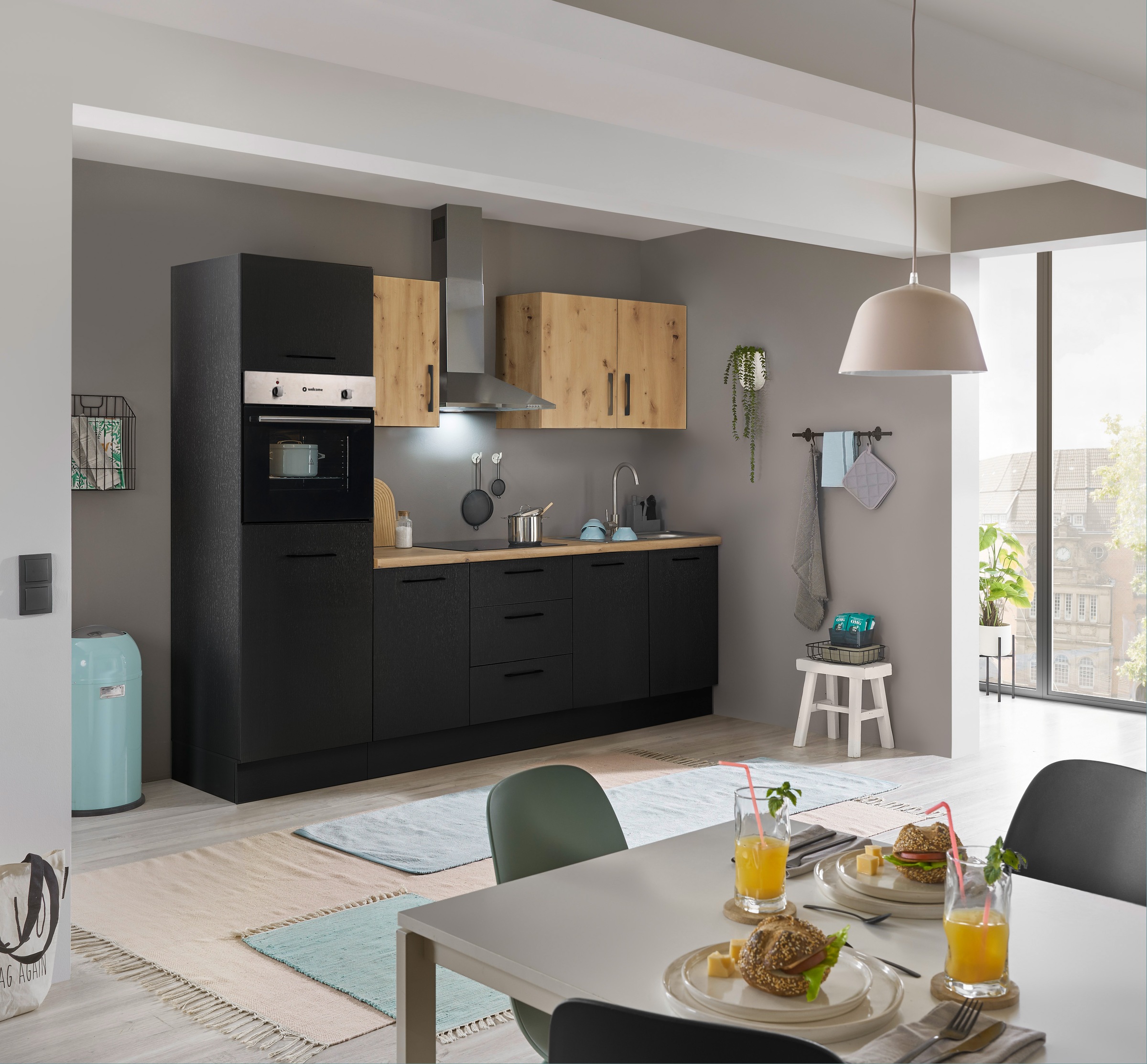 BASIC by Balculina Küchenzeile »Turin«, Breite 270 cm, wahlweise mit E-Geräten