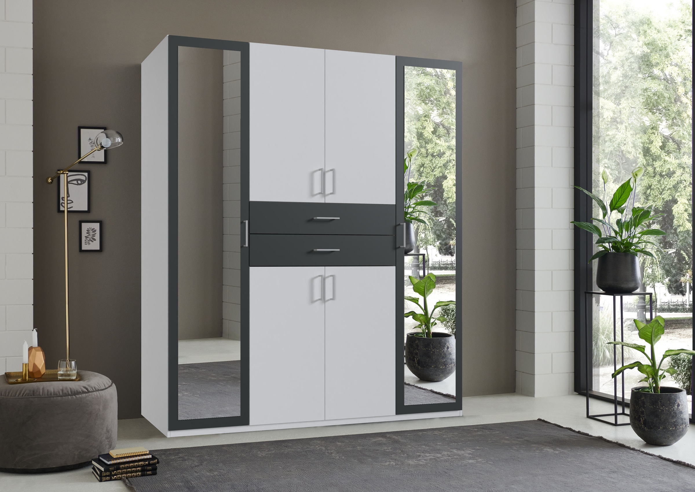 Wimex Kleiderschrank "Diver Drehtürenschrank mit Spiegel, in der Breite 180cm" Bestseller Schlafzimmerschrank