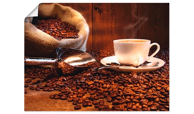 Artland Wandbild »Kaffeetasse und Leinensack auf Tisch«, Getränke, (1 St.), als... kaufen