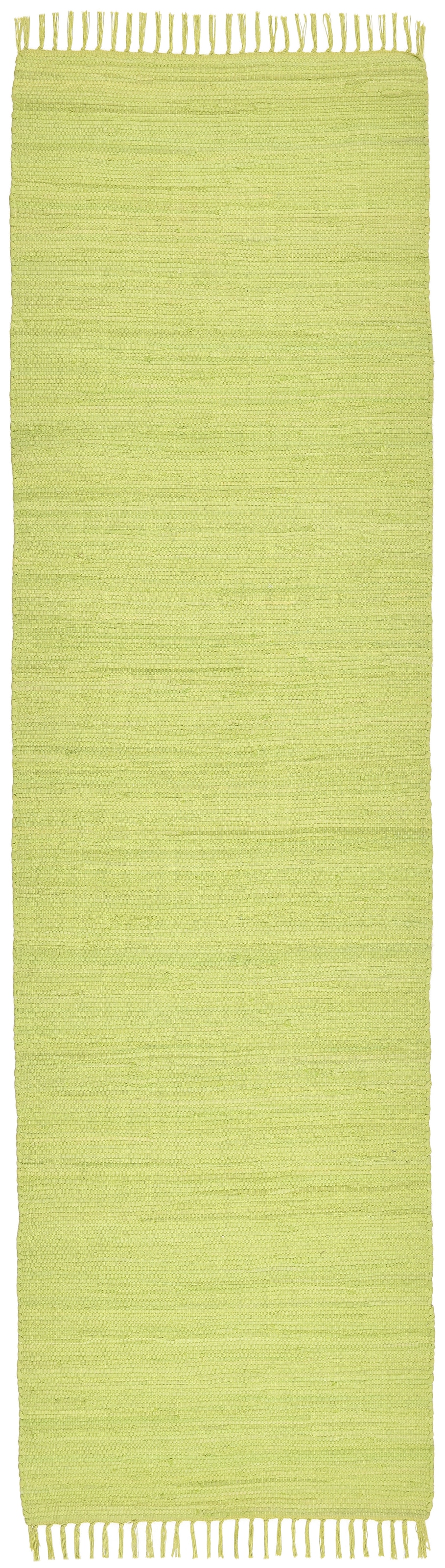 THEKO Teppich "Happy Cotton Fleckerl, handgewebt" rechteckig 5 mm Höhe Flachgewebe, reine Baumwolle, meliert, mit Fransen, auch als Läufer