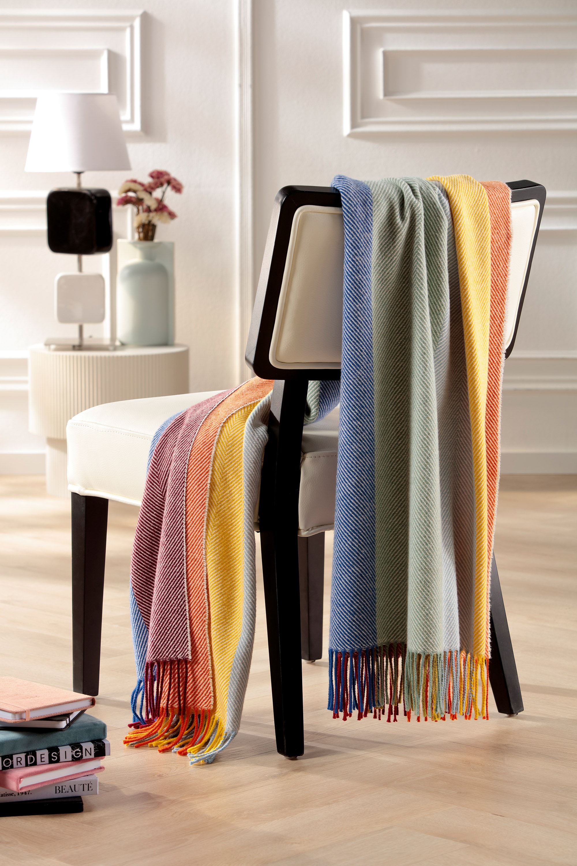 Biederlack Wohndecke »Colour lines« im sommerlichen Streifendessin