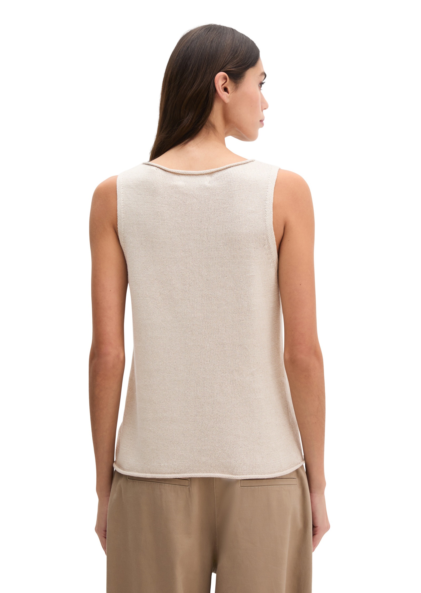 Thumbnail - Marc OPolo Kurzarmpullover "aus Organic Cotton-Leinen-Mix"