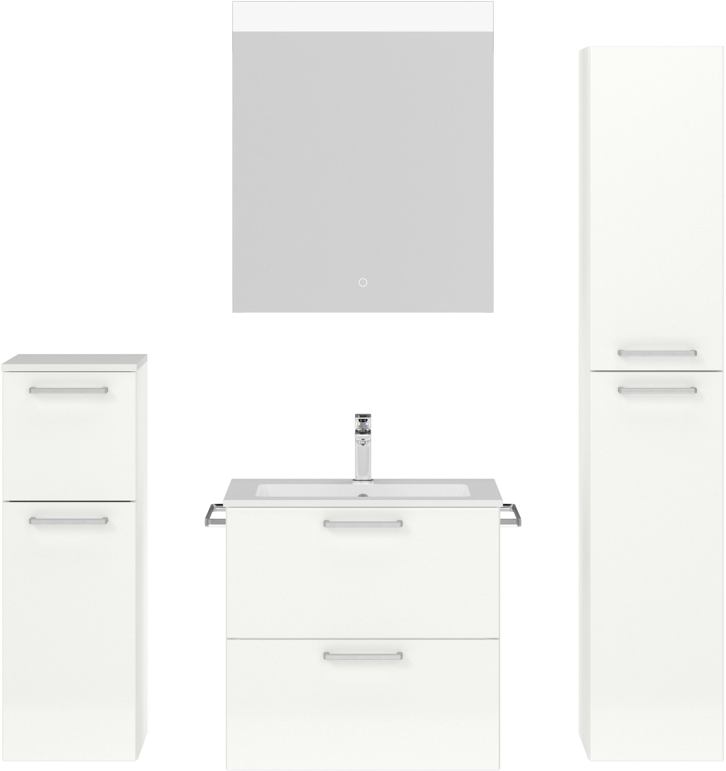 nobilia Badmöbel-Set "Tolvina" vormontiert, mit Soft-Close, 4 Stk. tlg. günstig online kaufen