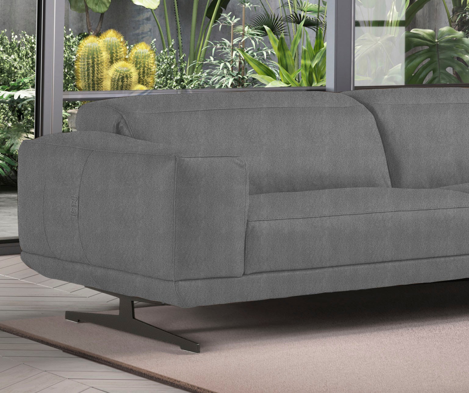 Egoitaliano 3-Sitzer »Gloria, super bequem, hochwertige Verarbeitung, edles Design, Megasofa«, beidseitig verstellbare Rückenelemente, mit Designmetallfüßen
