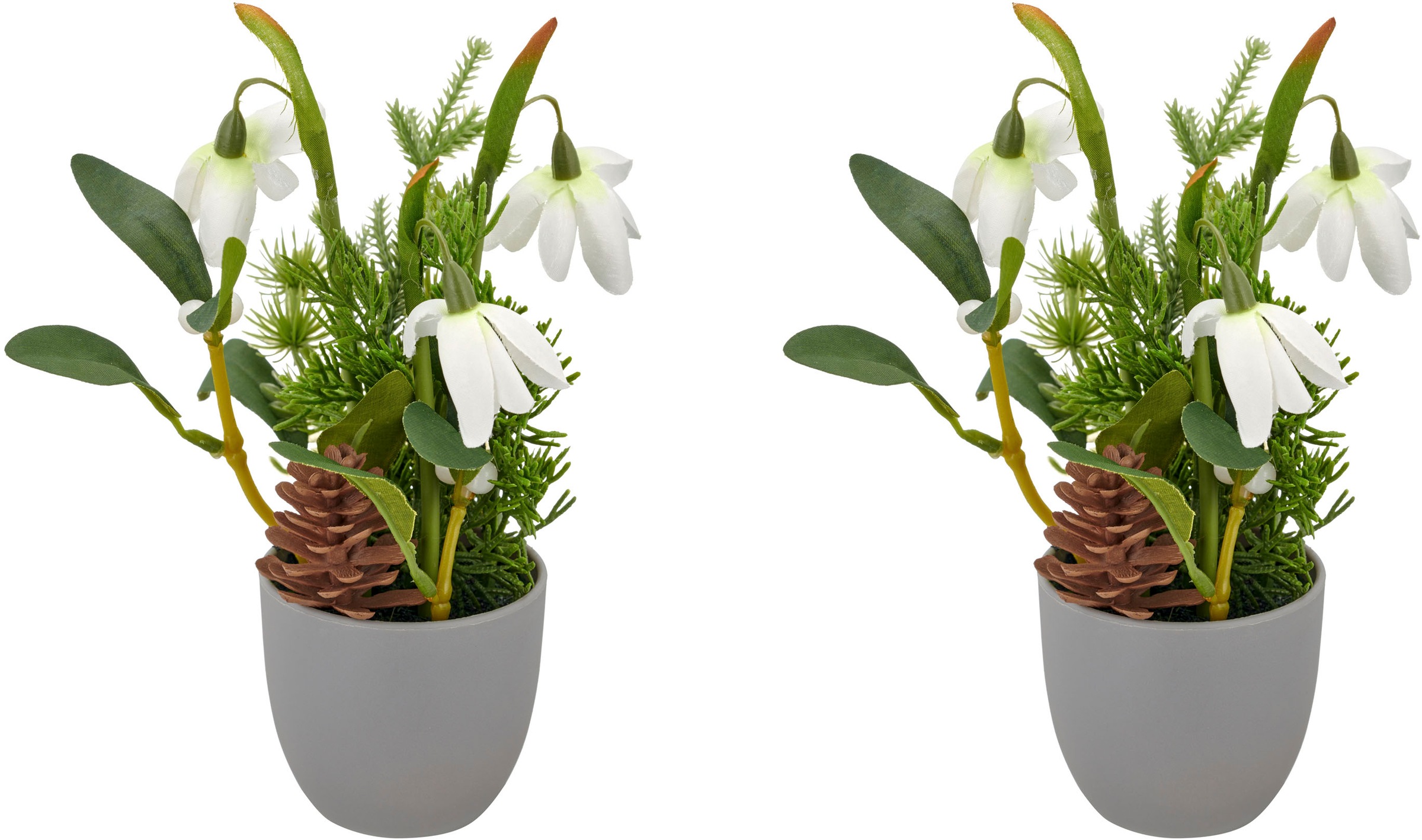 Creativ green Winterliche Kunstpflanze "Arrangement mit Schneeglöckchen" mi günstig online kaufen
