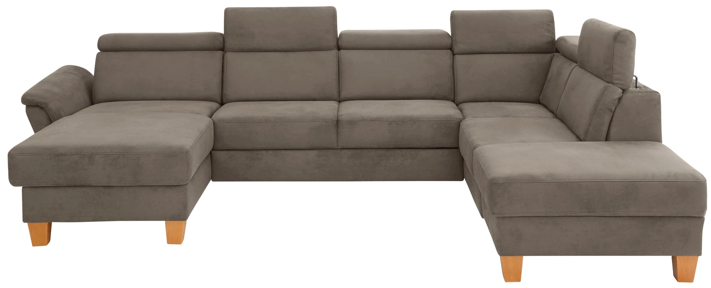 Home affaire Wohnlandschaft "Conville U-Form" Kopfteilverstellung wahlweise günstig online kaufen