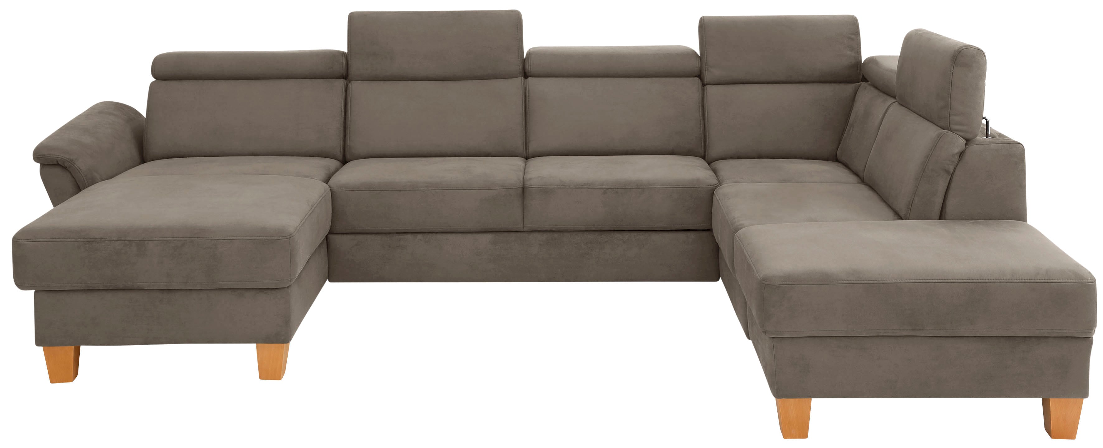 OTTO home Wohnlandschaft "Conville U-Form" Kopfteilverstellung wahlweise mit Schlaffunktion und Bettkasten