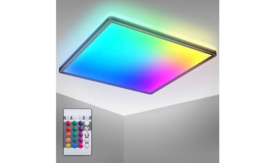 ultraflache LED Deckenleuchte mit Hintergrundbeleuchtungseffekt,  inkl. Fernbedienung,...