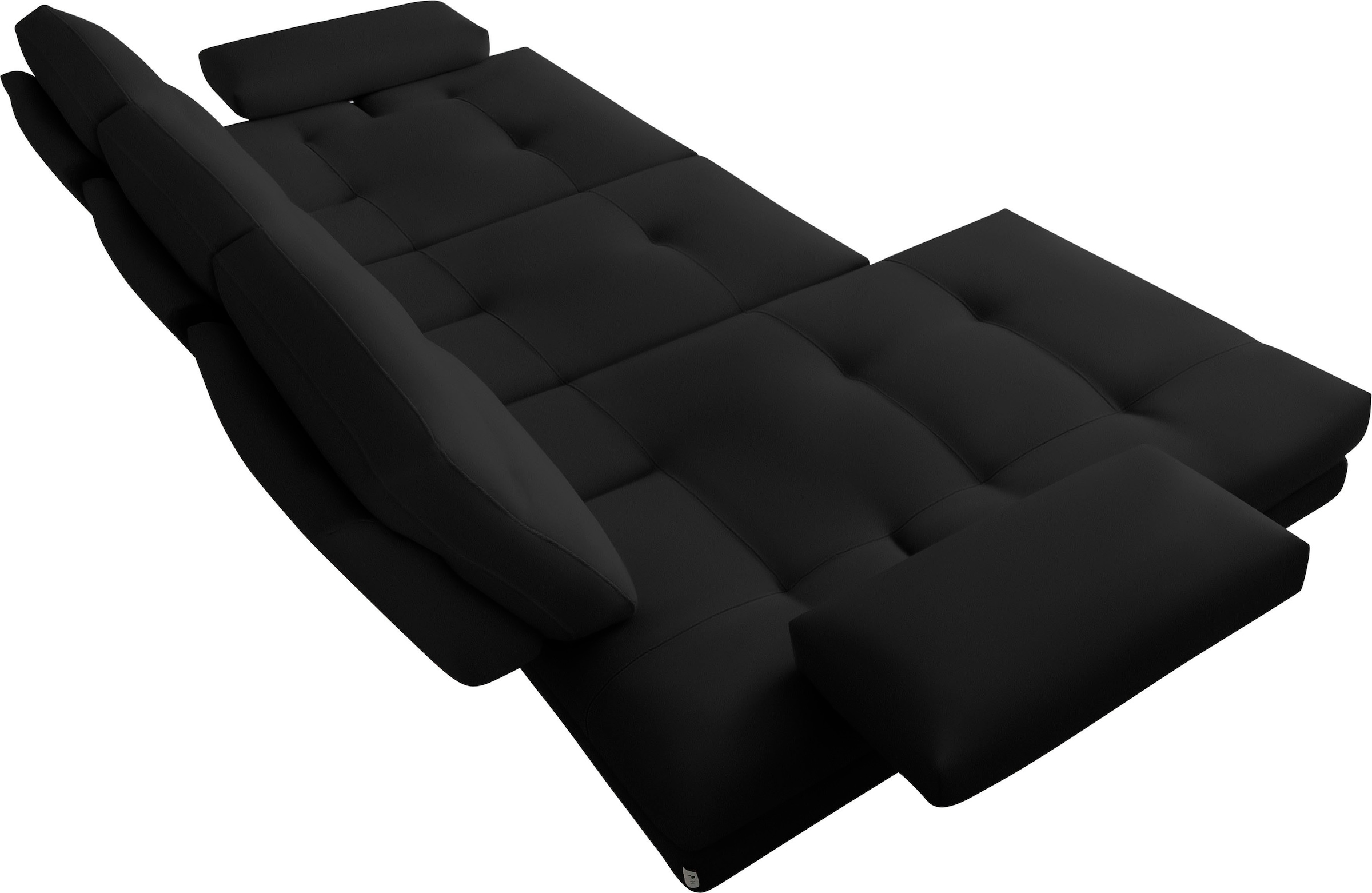 CALIA ITALIA Ecksofa »Toby Wing, L-Form, Designsofa mit sensationellem Sitzkomfort«, inklusive Sitztiefenverstellung, Füße in chrom glänzend