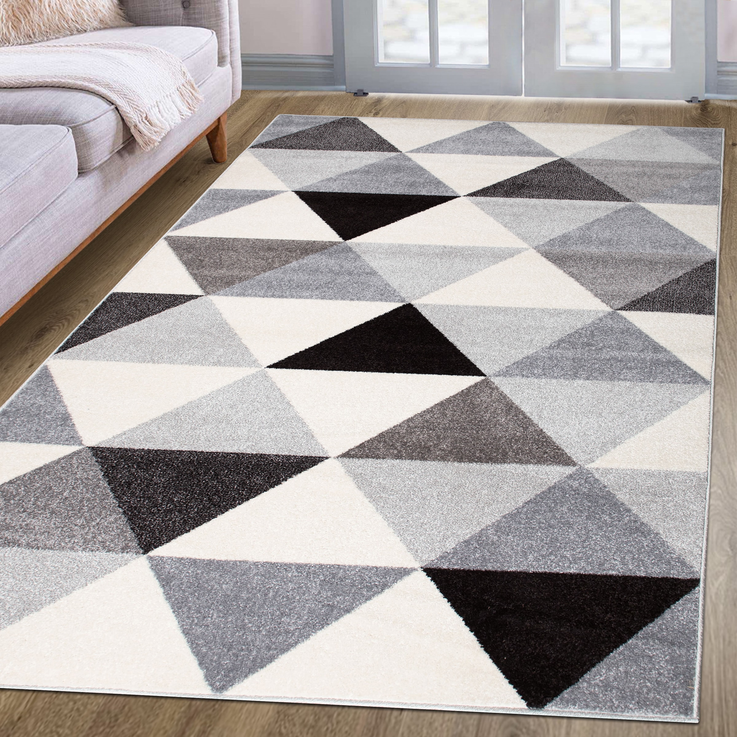 my home Teppich "Berlad Geo" rechteckig 9 mm Höhe mit besonders weichem Flo günstig online kaufen