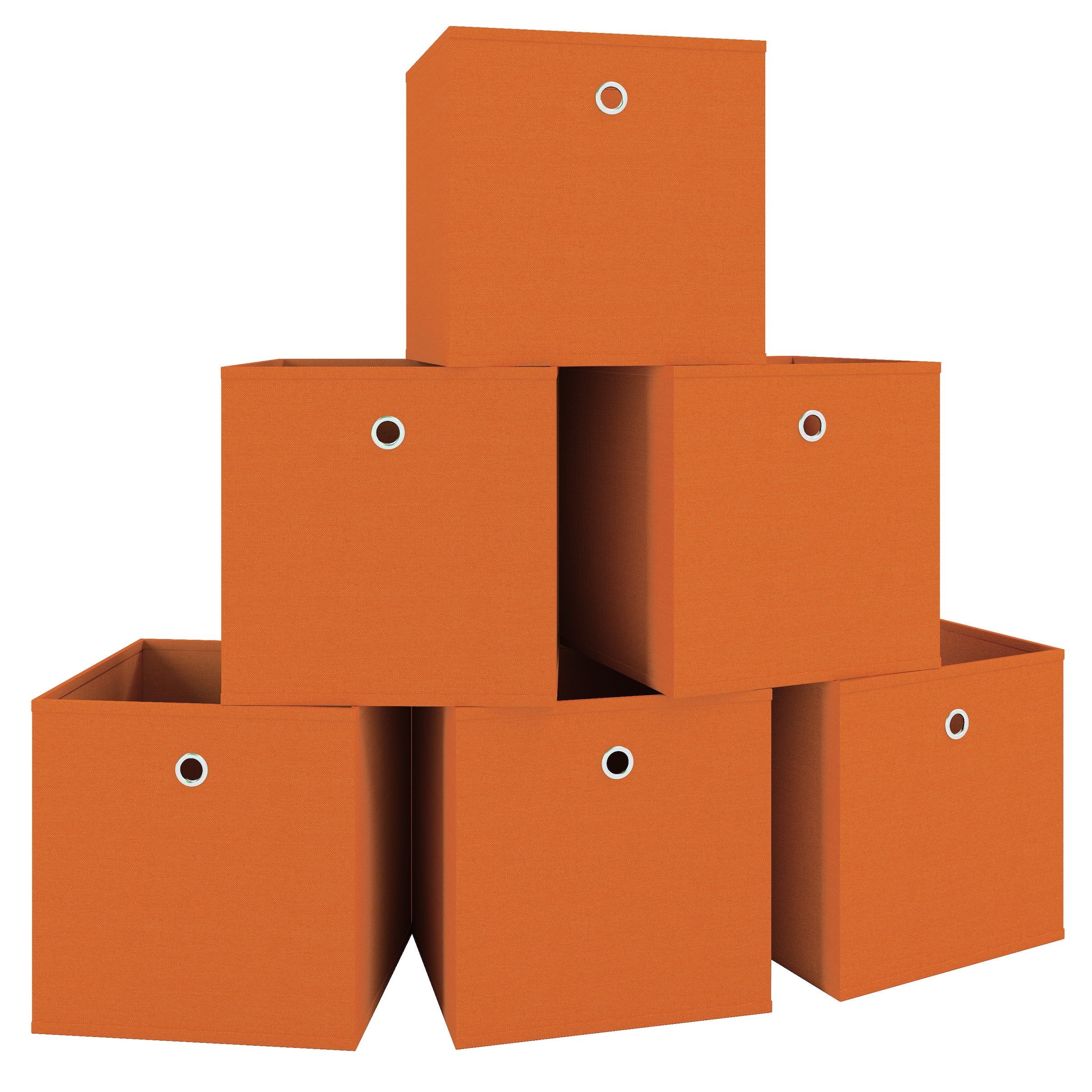 VCM Faltbox "6er Set Faltbox Klappbox Aufbewahrungsbox Boxas", B:27cm T:27cmorange, Aufbewahrungsboxen