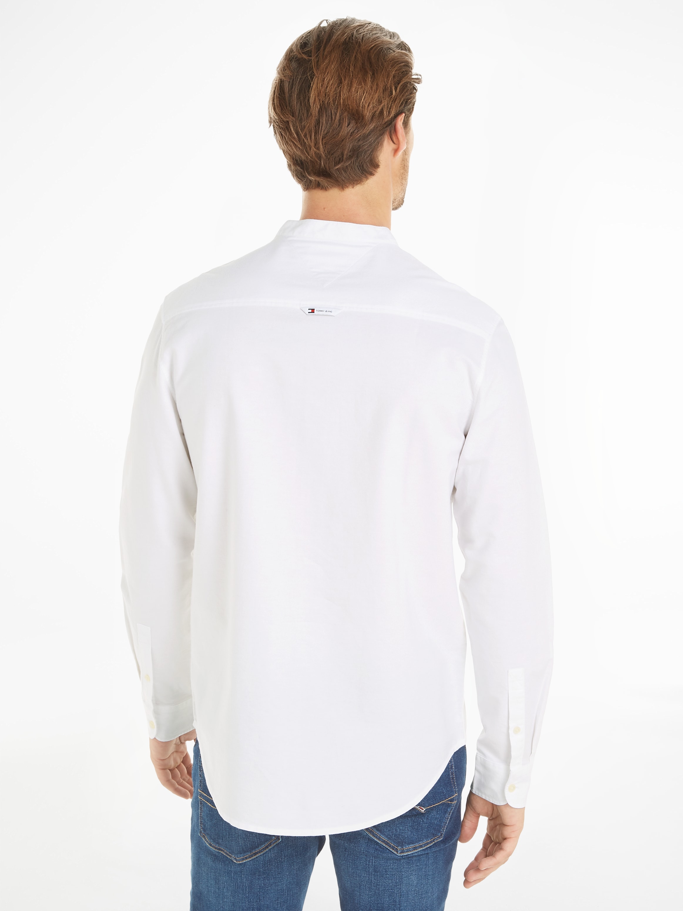 Tommy Jeans Langarmhemd "TJM REG OXFORD MAO SHIRT", mit Logostickerei günstig online kaufen