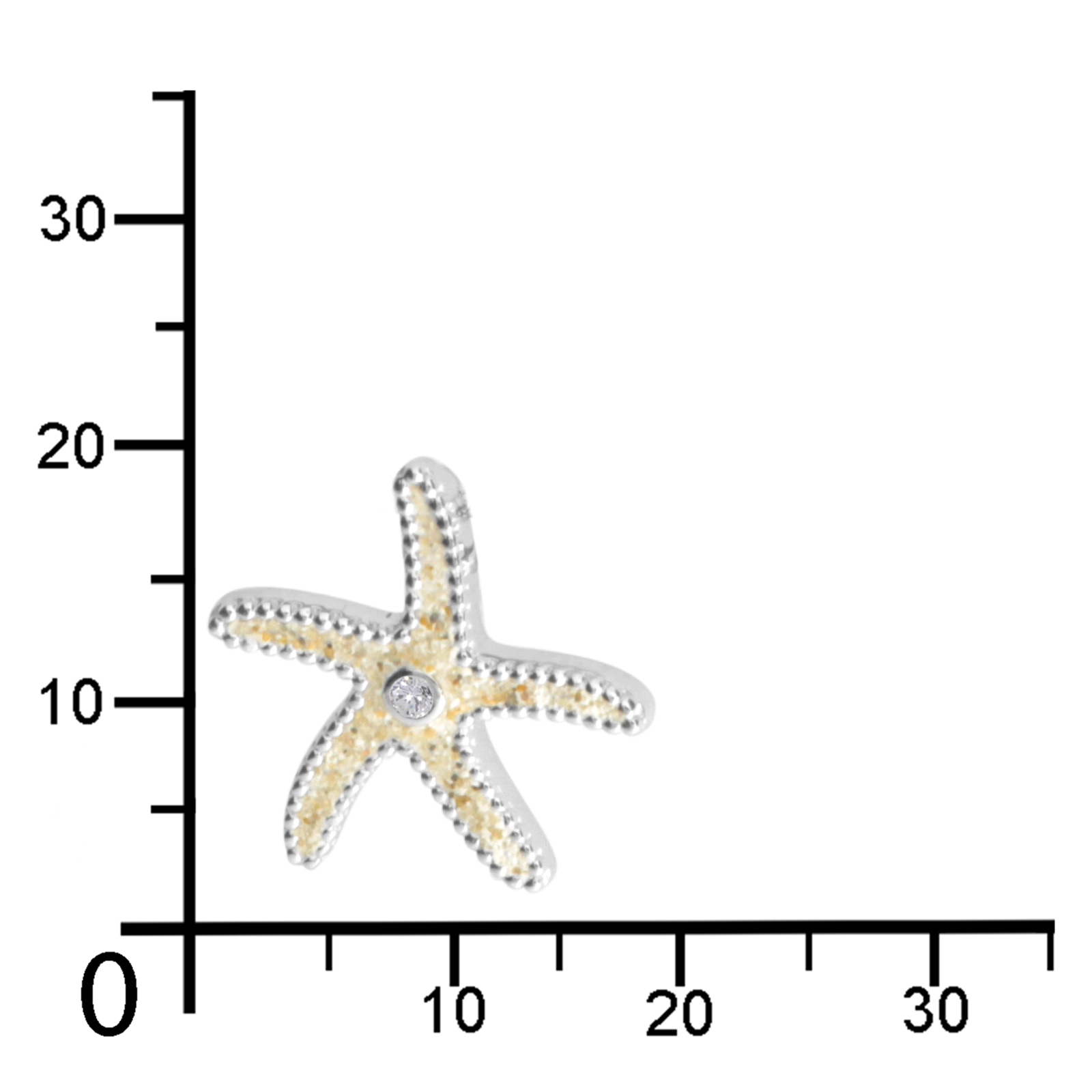 DUR Kettenanhänger »- Gleiter Seestern II - Strandsand - Silber 925/000 - ,«