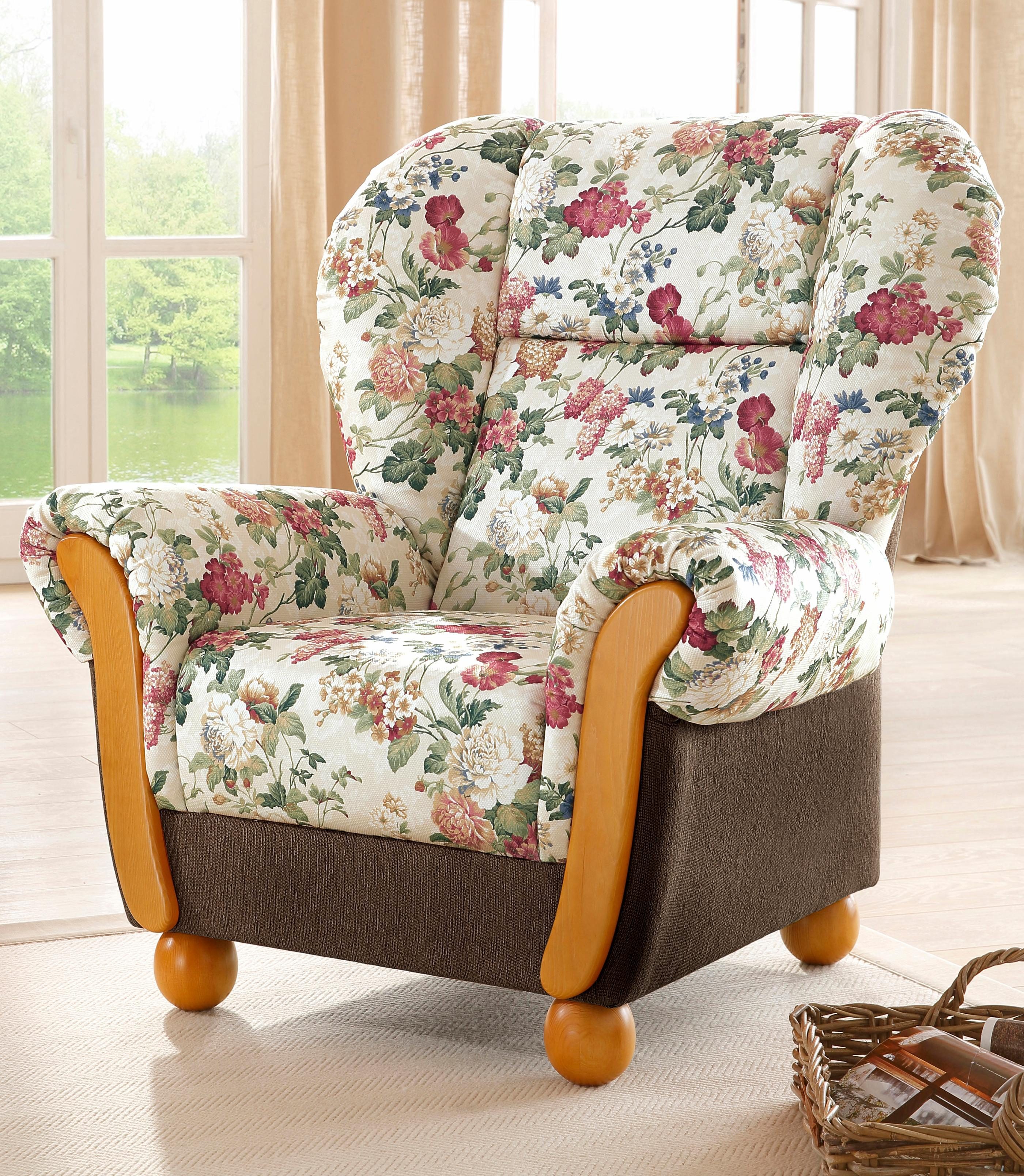 Home affaire Sessel "Milano, bequemer Ohrensessel im Landhaus-Stil, Breite 99cm" Hochlehnsessel