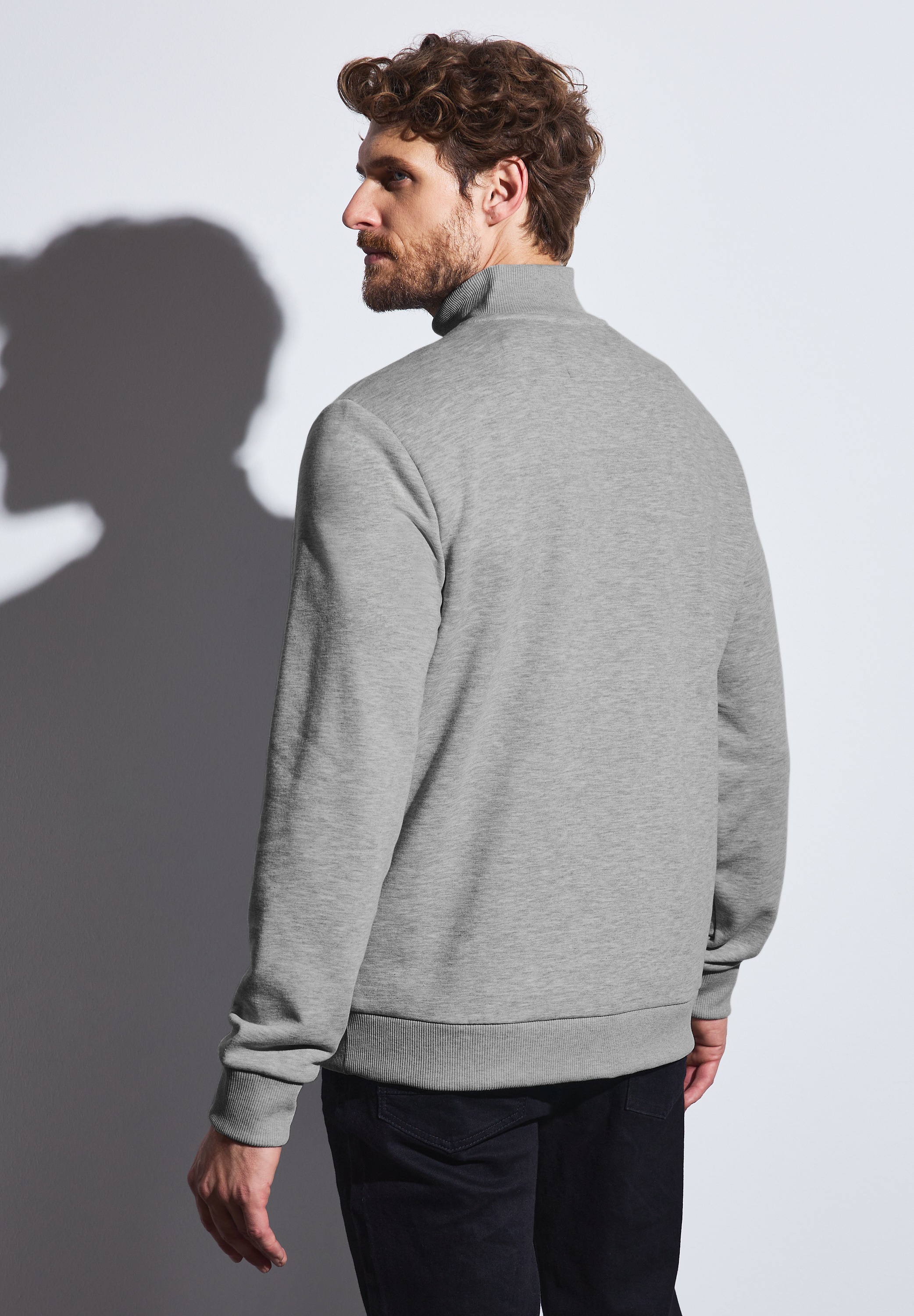 STREET ONE MEN Rollkragenpullover, mit Struktur-Muster günstig online kaufen