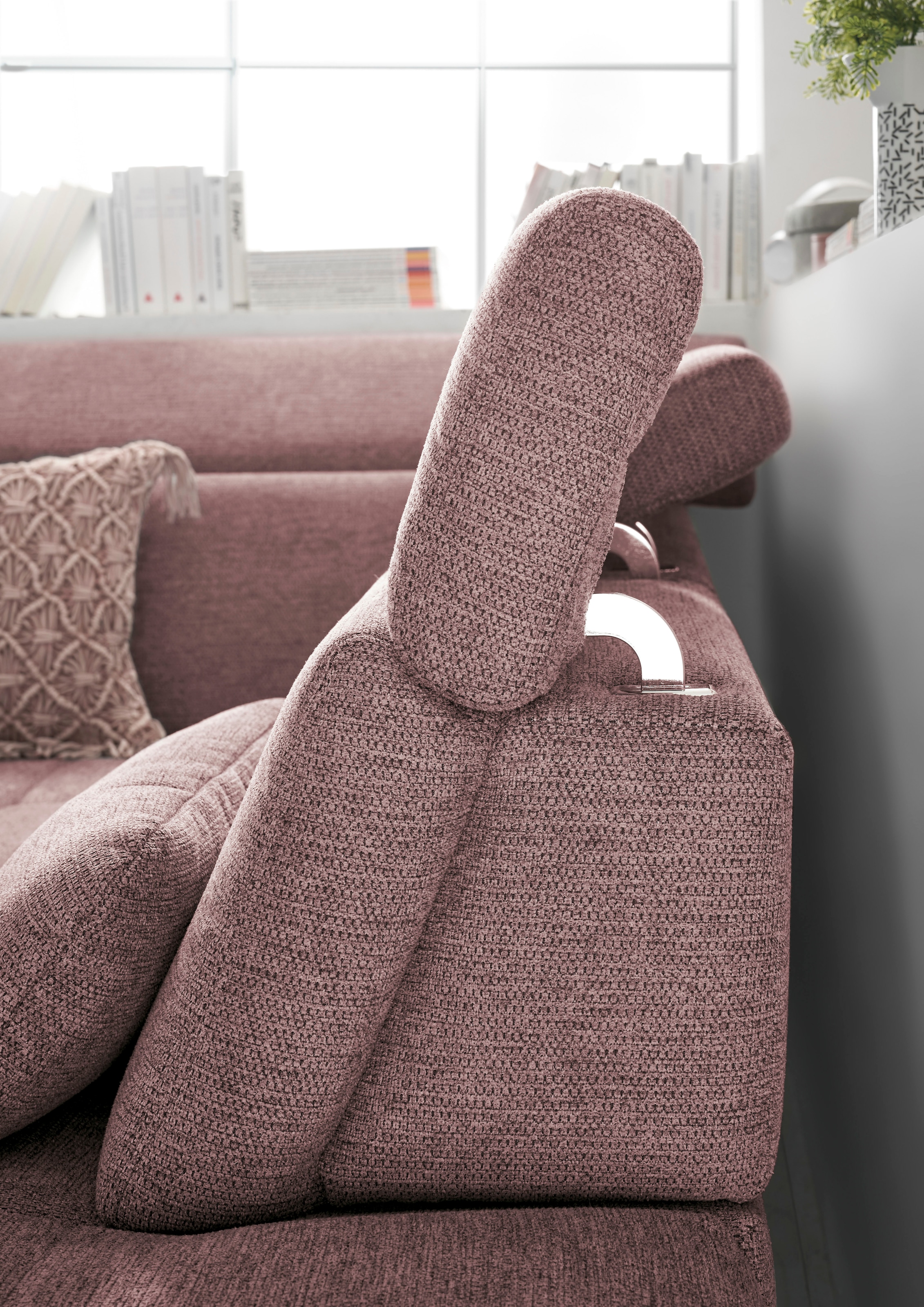 set one by Musterring Ecksofa »SO 3400 Sitzhöhe 47cm oder 49cm, Sitztiefe verstellbar, B/T 317/220 cm«, Kaltschaumpolsterung, Flachgewebe, whlw. mit weiteren Funktionen