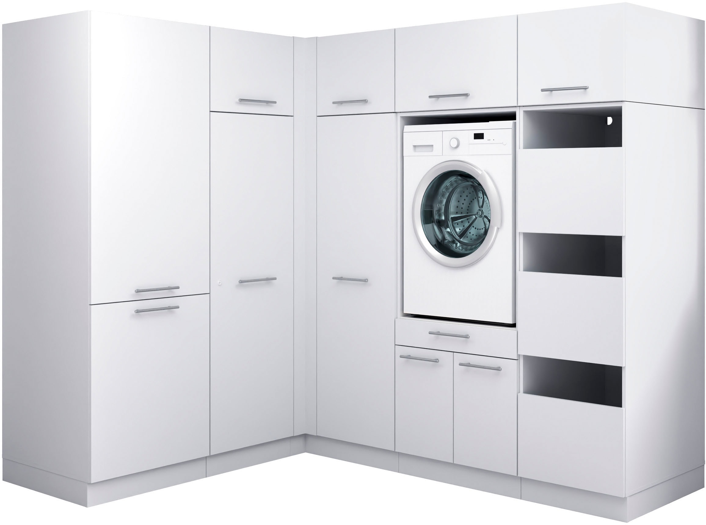 Laundreezy 1100000002199 "Laundreezy, 9-tlg. Mehrzweckschrank-Set B/H/T 218/200/68 cm" 9 Stk. tlg.