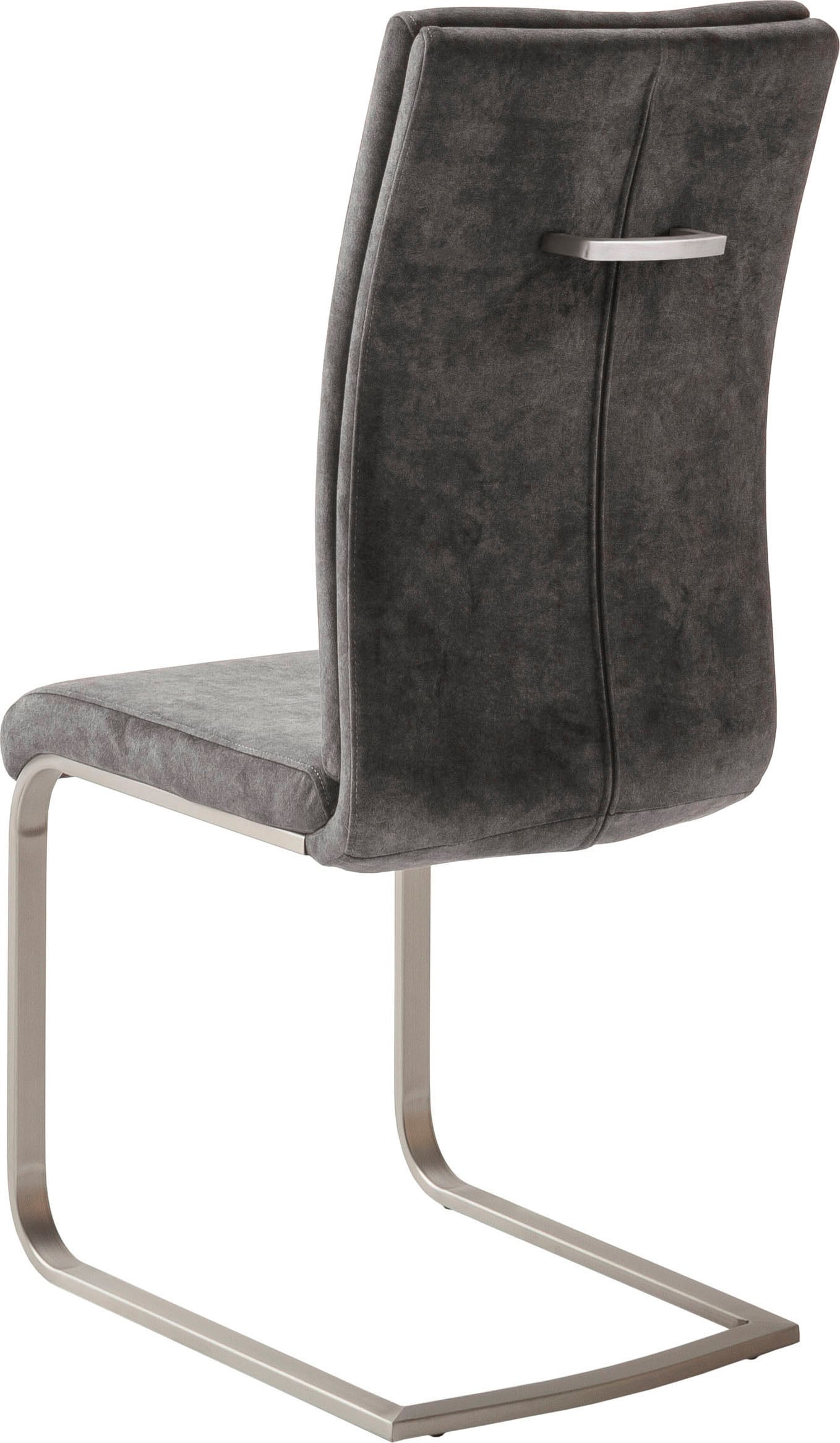 MCA furniture Freischwinger »Hudson Schwingstuhl 4er Set«, (Set), 4 St., Veloursstoff, Flachrohr,Vintage-Veloursoptik,mit Griff,belastbar 140 kg