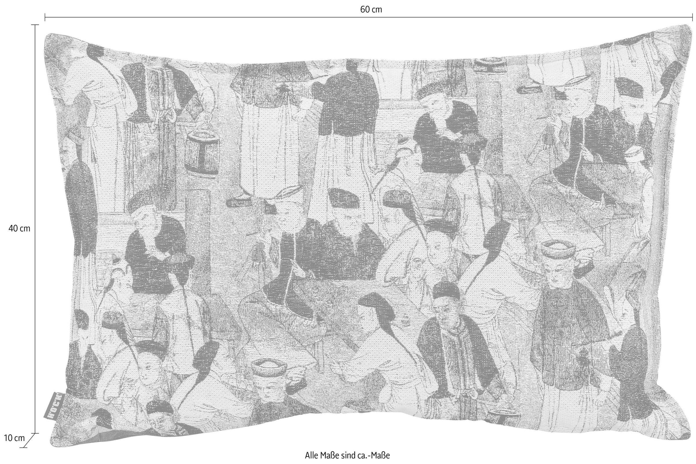 H.O.C.K. Dekokissen »Ichiba«, mit asiatischem Menschenmotiv, Kissenhülle mit Füllung, 1 Stück