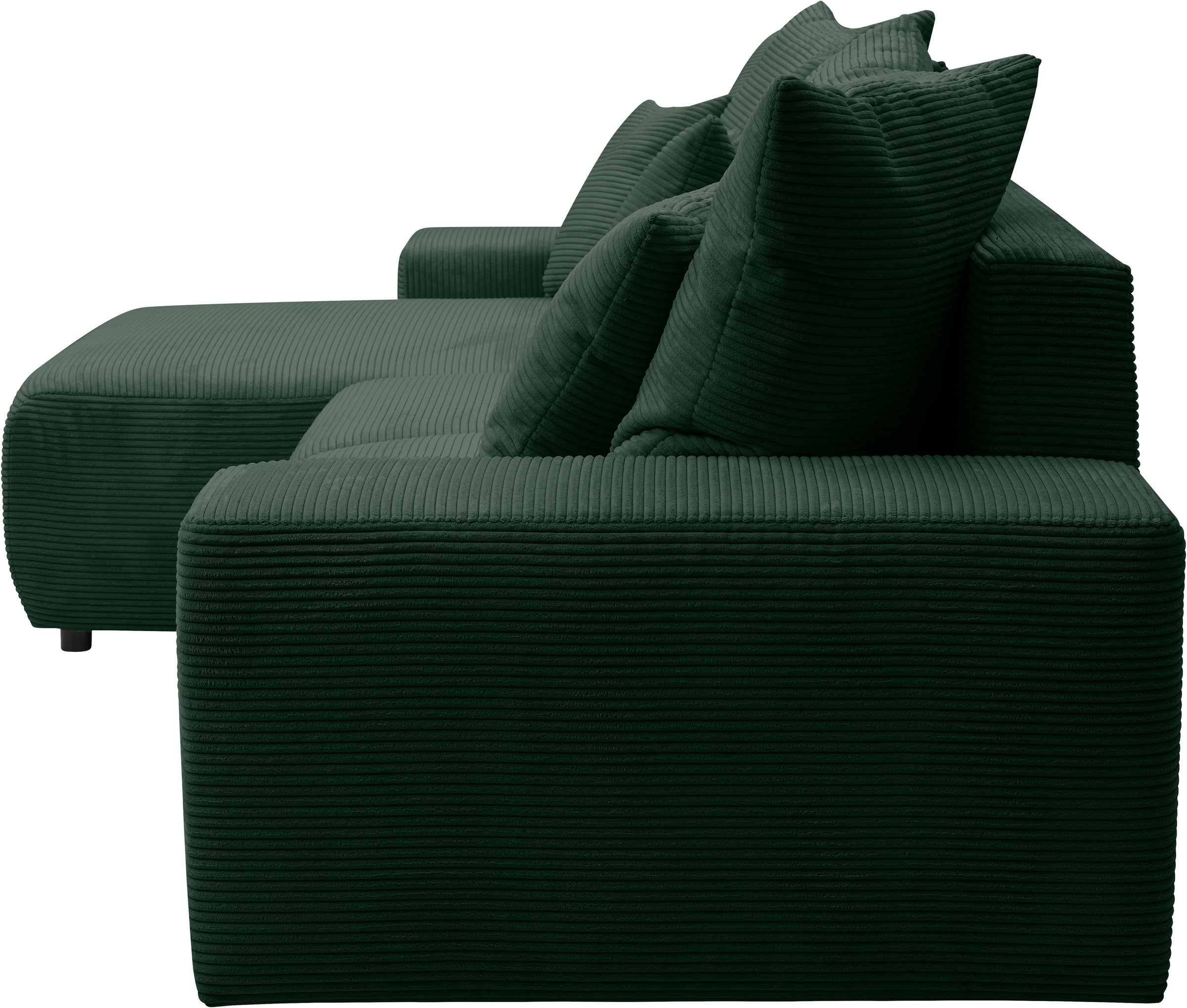 WERK2 Ecksofa »Riwa, modernes Sofa zum Kuscheln und Entspannen, Breite 300cm, L-Form«, Trendiges Ecksofa mit vielen Kissen, Schlaffunktion & Bettkasten