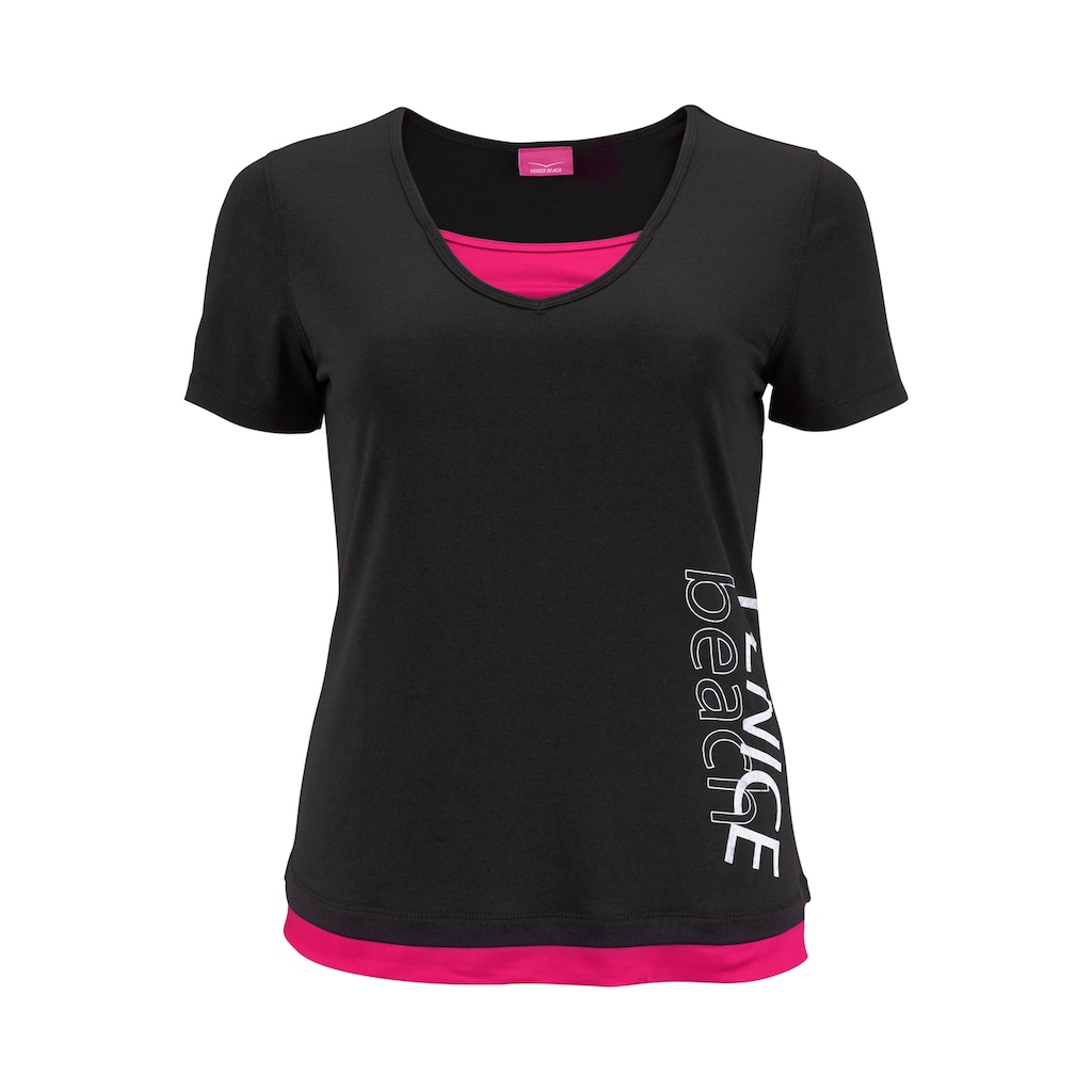 Damenmode Shirts & Sweatshirts Venice Beach Funktionsshirt, Große Größen schwarz