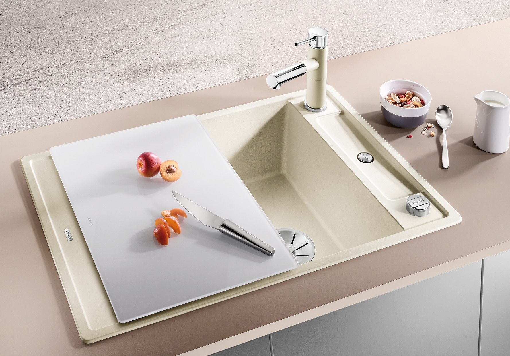 Blanco Granitspüle »AXIA III 45 S«, aus SILGRANIT®, inkl. Glasschneidebrett