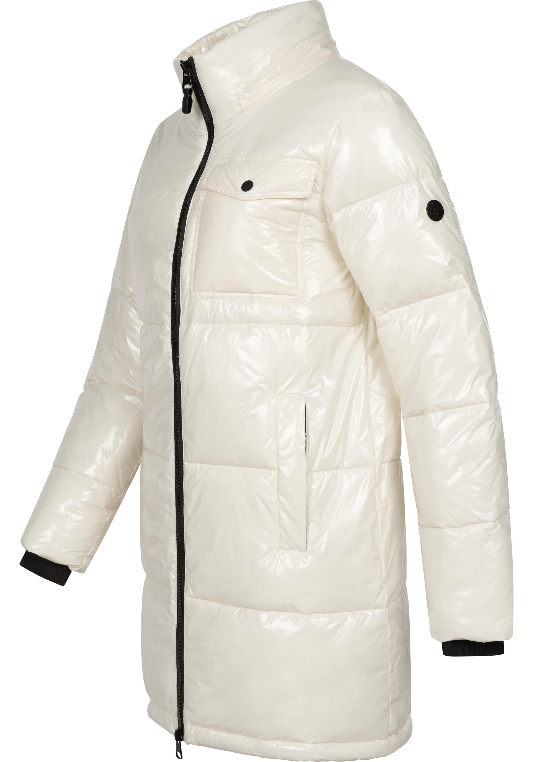 Ragwear Wintermantel »Roobie Long«, super stylischer, gänzender Damen Steppmantel