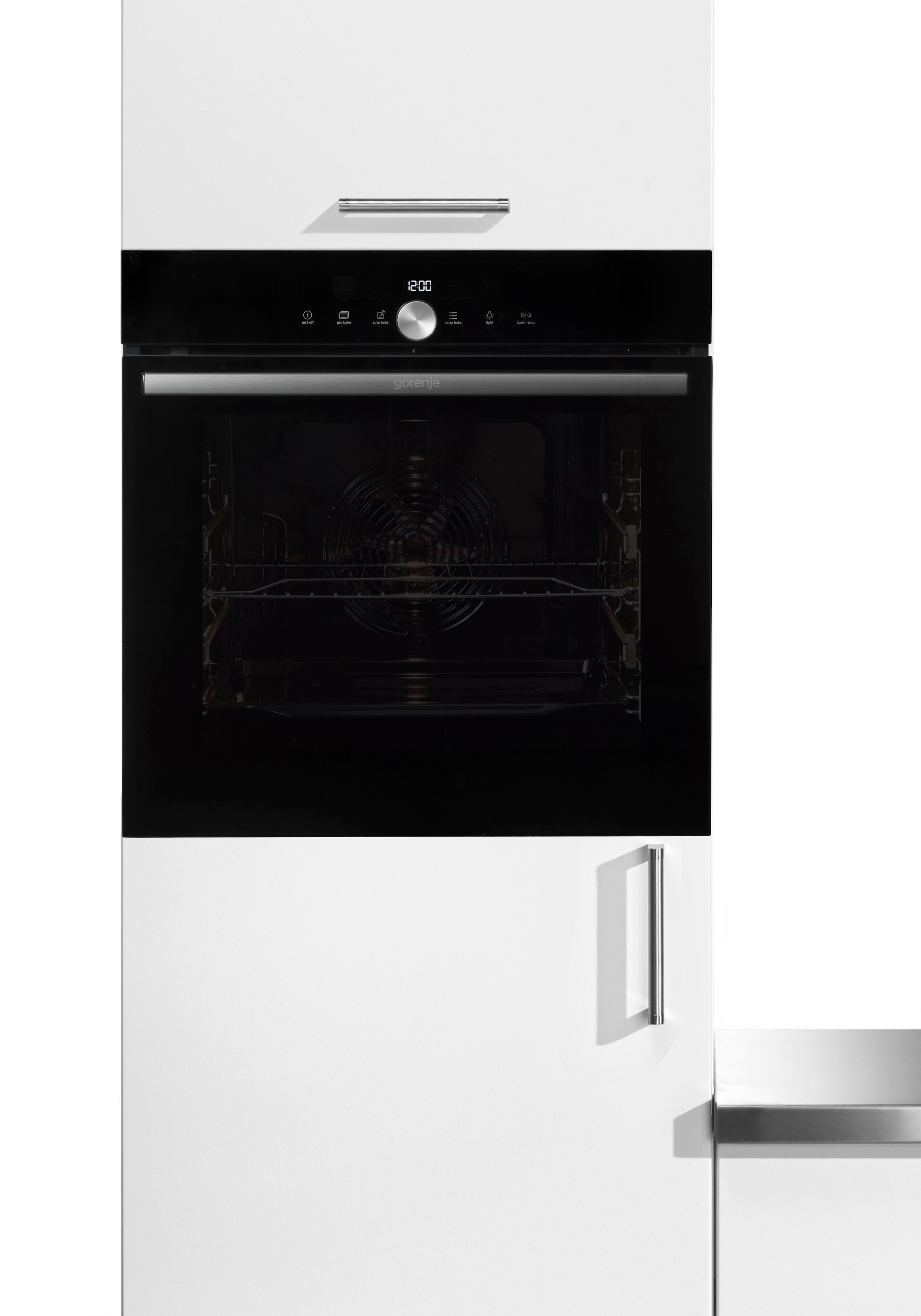 GORENJE Einbaubackofen »BOS 6747 A09DBGOT«, BOS 6747 A09DBGOT, mit 2-fach-Teleskopauszug, ecoClean, Black Design