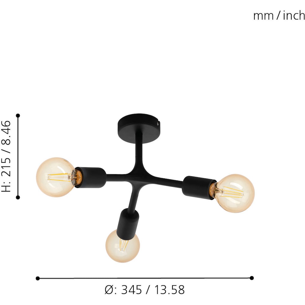 EGLO Deckenleuchte »BOCADELLA 1«, 3 flammig-flammig