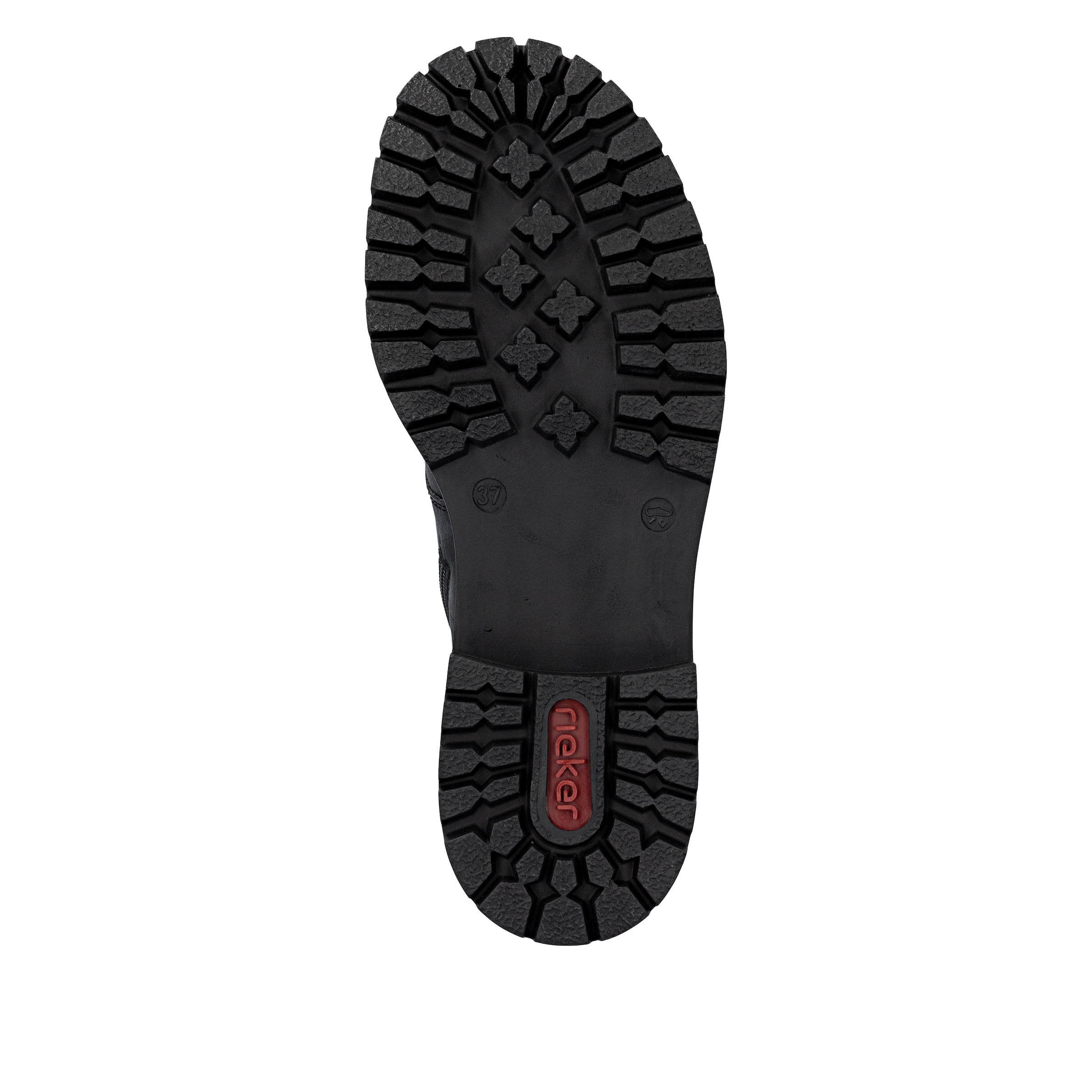 Rieker Schnürboots, Schnürstiefelette, Profilsohle, mit praktischem Innenreißverschluss