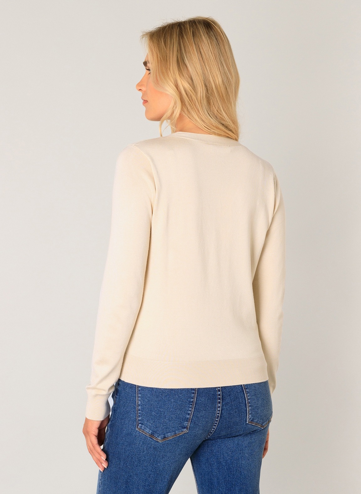 Thumbnail - Base Level Strickjacke "Yvon" mit V-Ausschnitt