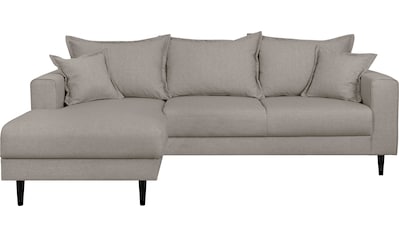 Ecksofa »VEYRAS«, hoher Sitzkomfort, incl. 2 Zierkissen mit Keder, B/T/H: 230/150/76 cm