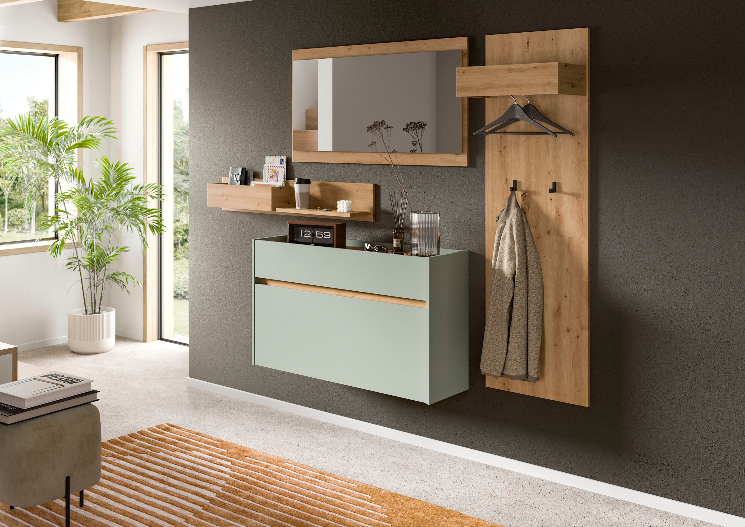 INOSIGN Garderoben-Set "EVRID, 4-teilig, Breite 205 cm, individuell hängbar günstig online kaufen