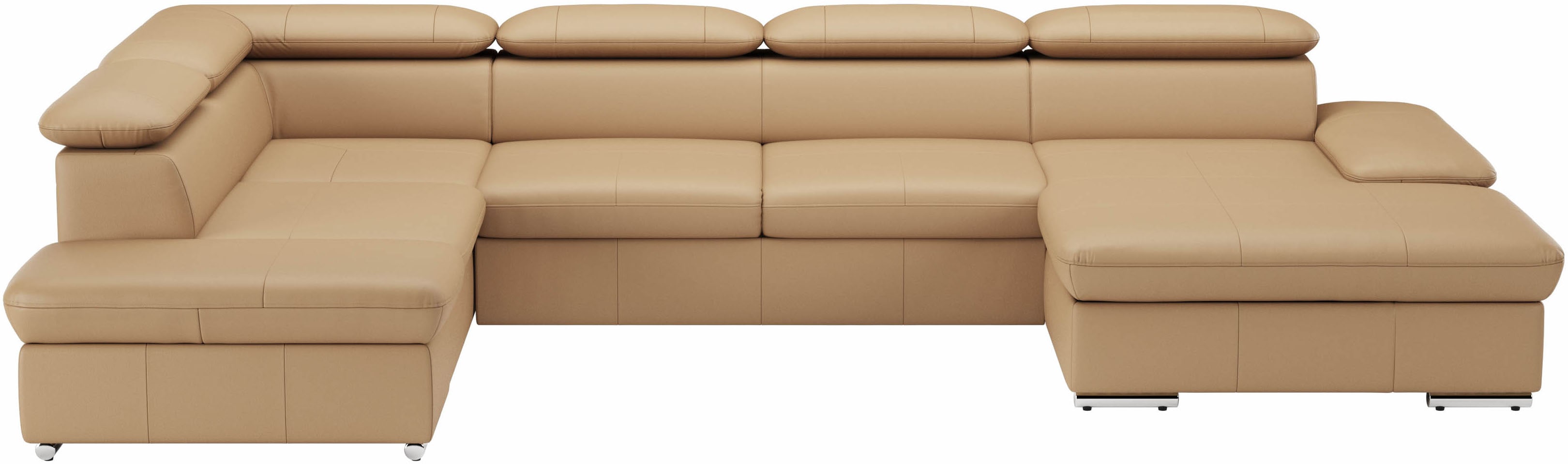 sit&more Wohnlandschaft "Valantine U-Form, B: 349 cm" mit Arm- & Kopfteilverstellung, optional mit Schlaffunktion