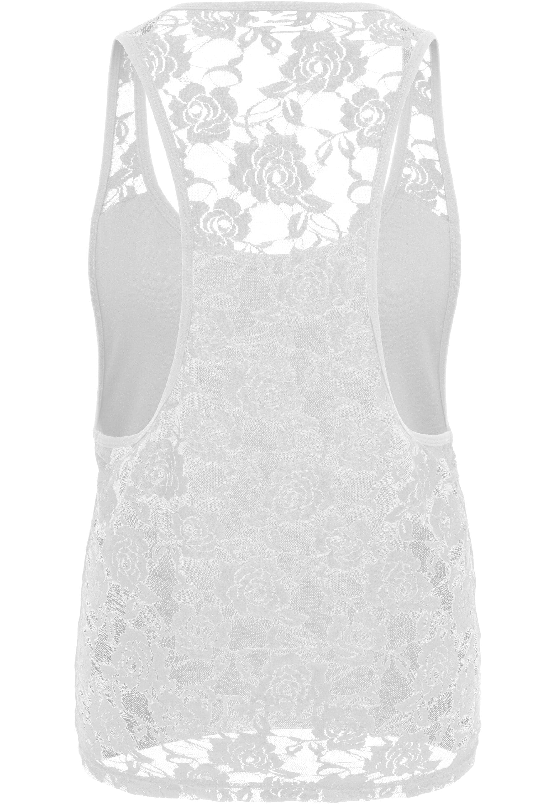 URBAN CLASSICS Muskelshirt »Urban Classics Damen Ladies Flower Laces Loose Tank«, (1 tlg.)