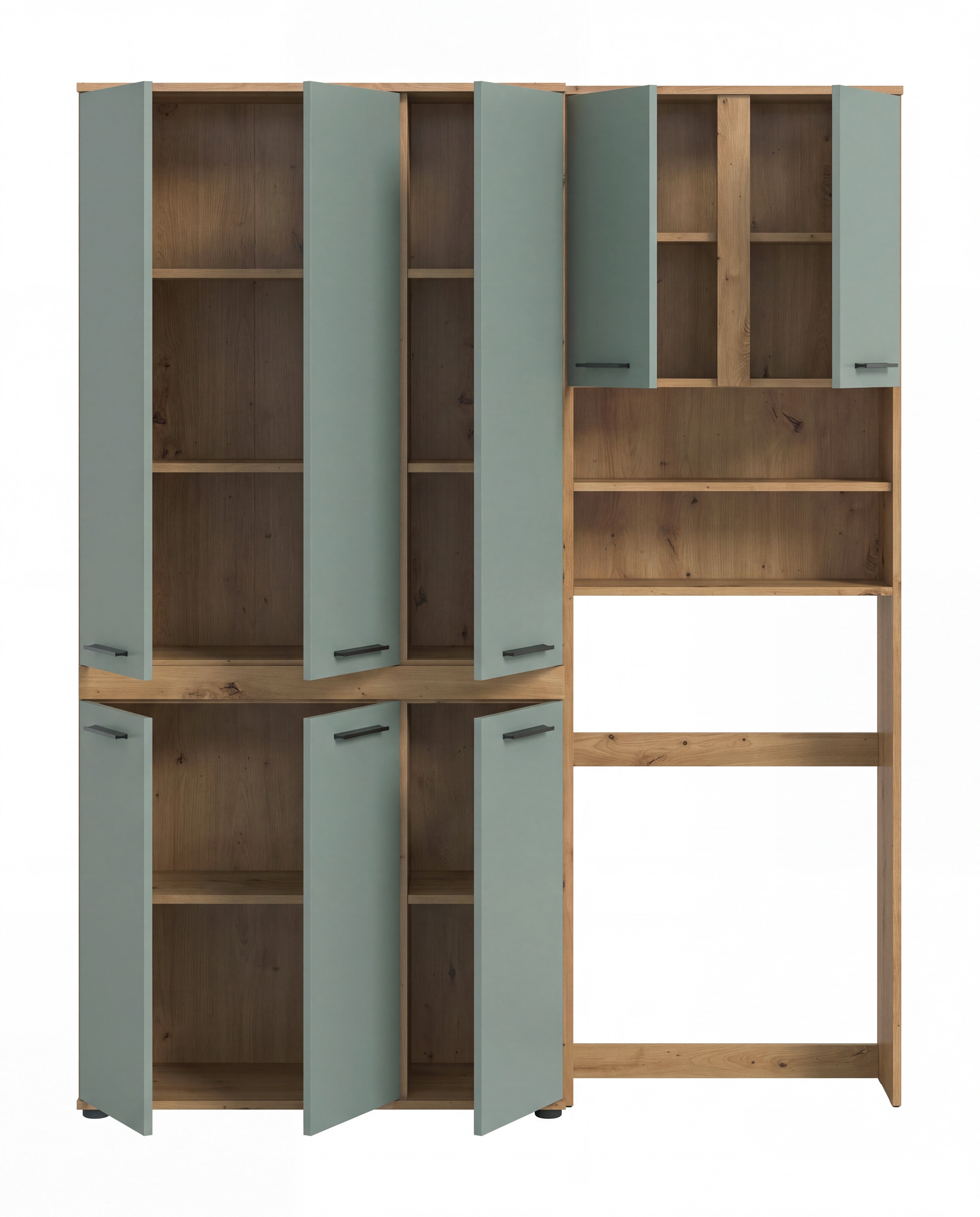 welltime Badmöbel-Set »LUCCA, 2-tlg. Badkombination, viel Stauraum, modernes Design« 2 Stk. tlg.