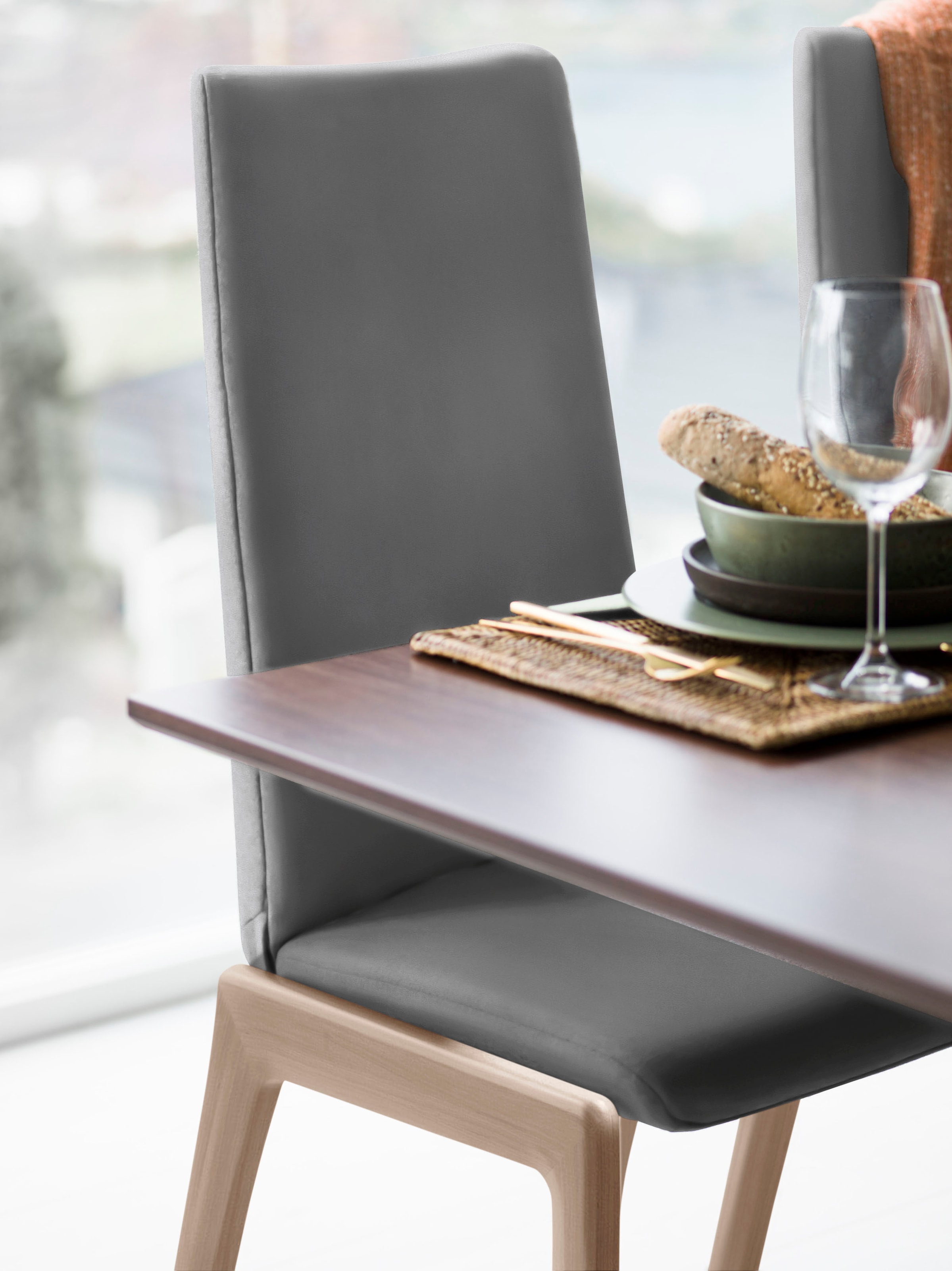 Stressless® Polsterstuhl »Laurel«, Leder BATICK, High Back, Größe L, mit abgerundeten Beinen in Walnuss