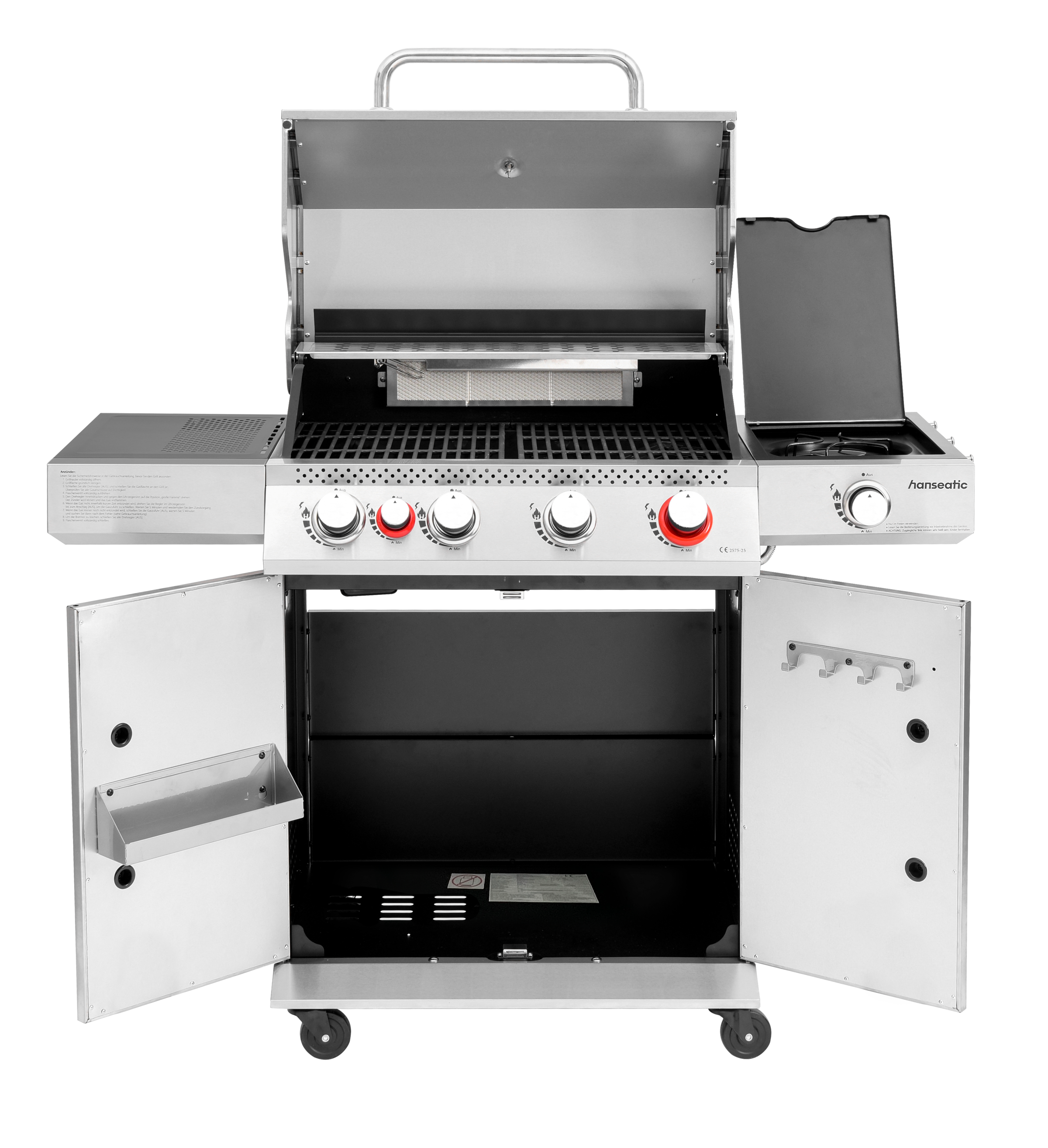 Hanseatic Gasgrill »Memphis« 19 kW Gesamtleistung, Infrarot-Heckbrenner, Hochleistungs-Turbobrenner